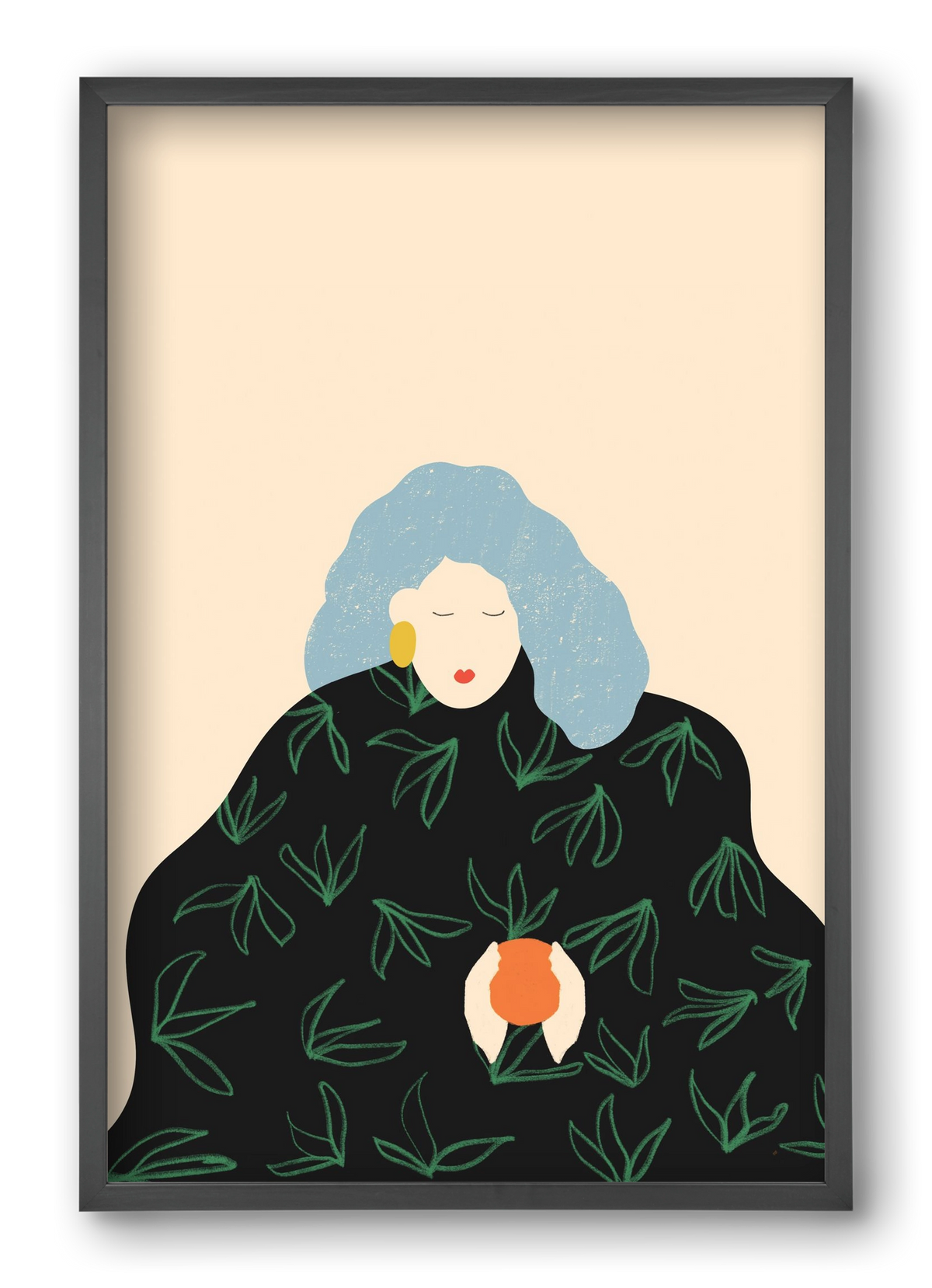 Tangerine, 40x60 cm (40x60 cm), Fekete keret