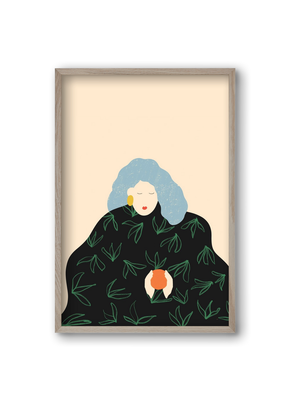 Tangerine, 20x30 cm (20x30 cm), Tölgy keret