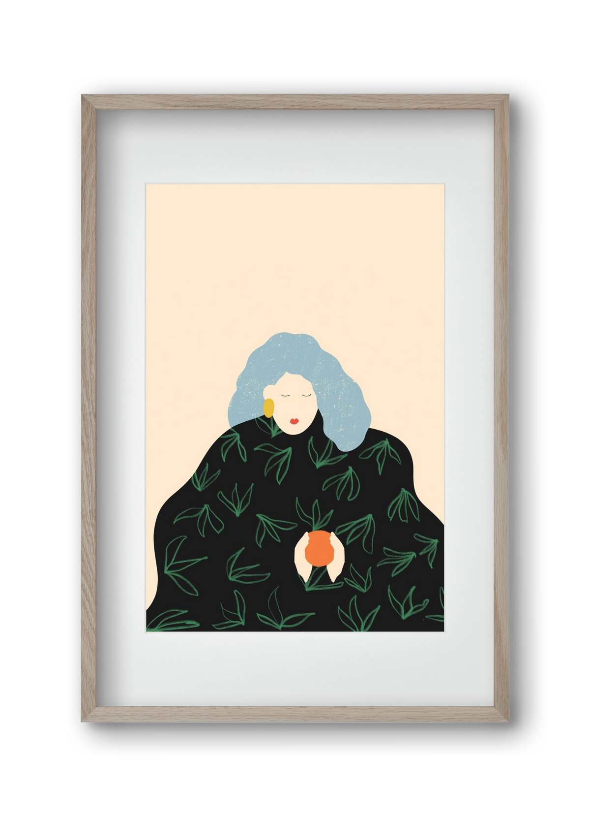 Tangerine, 30x45 cm (20x30 cm), Tölgy keret, paszpartuval