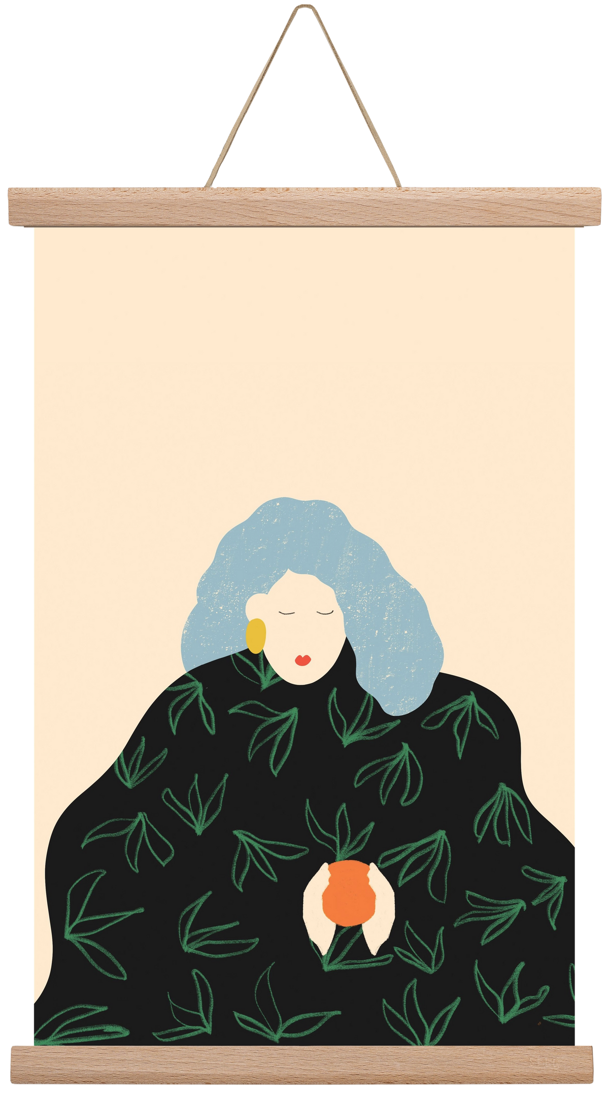 Tangerine, 30x45 cm (30x45 cm), Tölgy akasztó