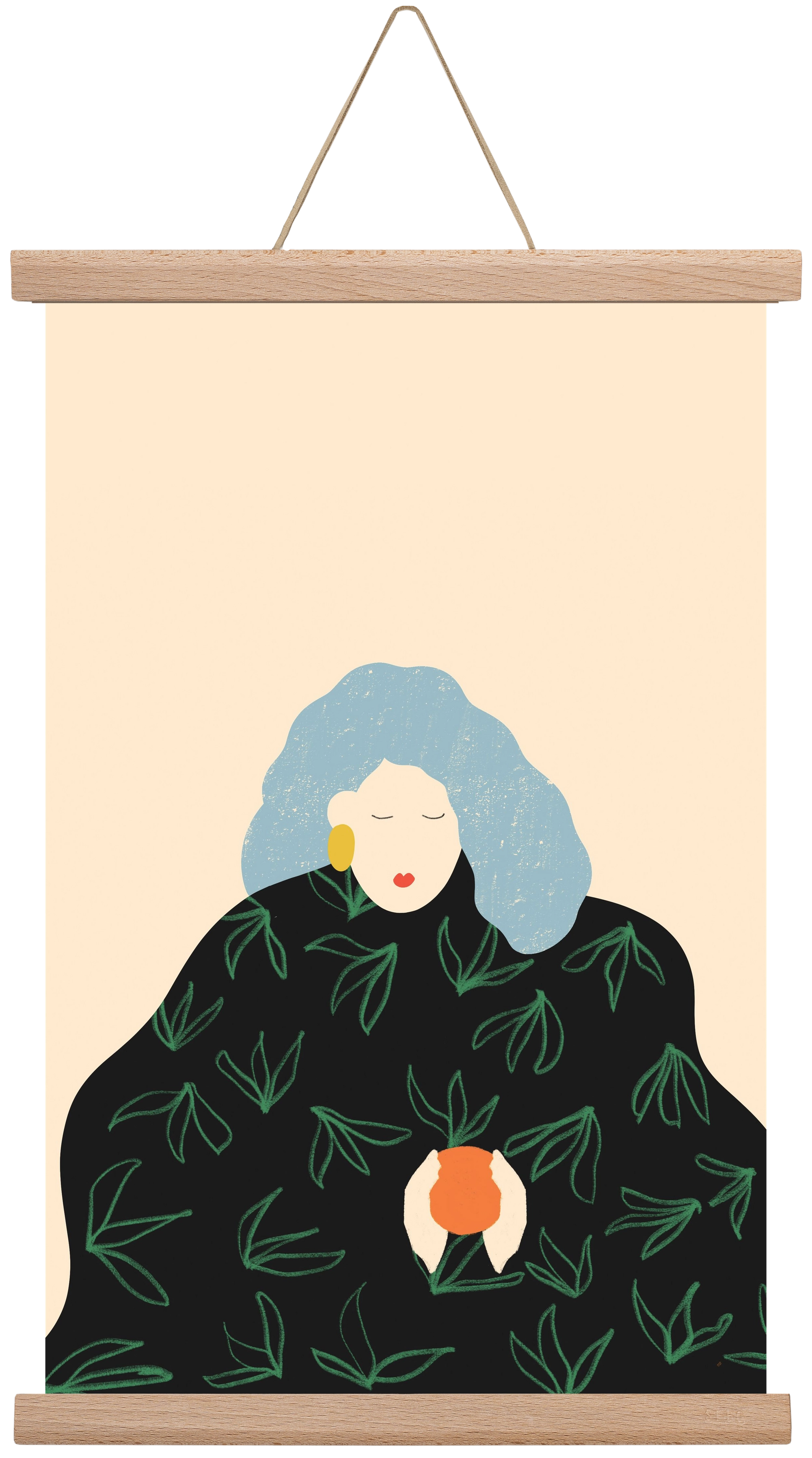 Tangerine, 30x45 cm (30x45 cm), Tölgy akasztó