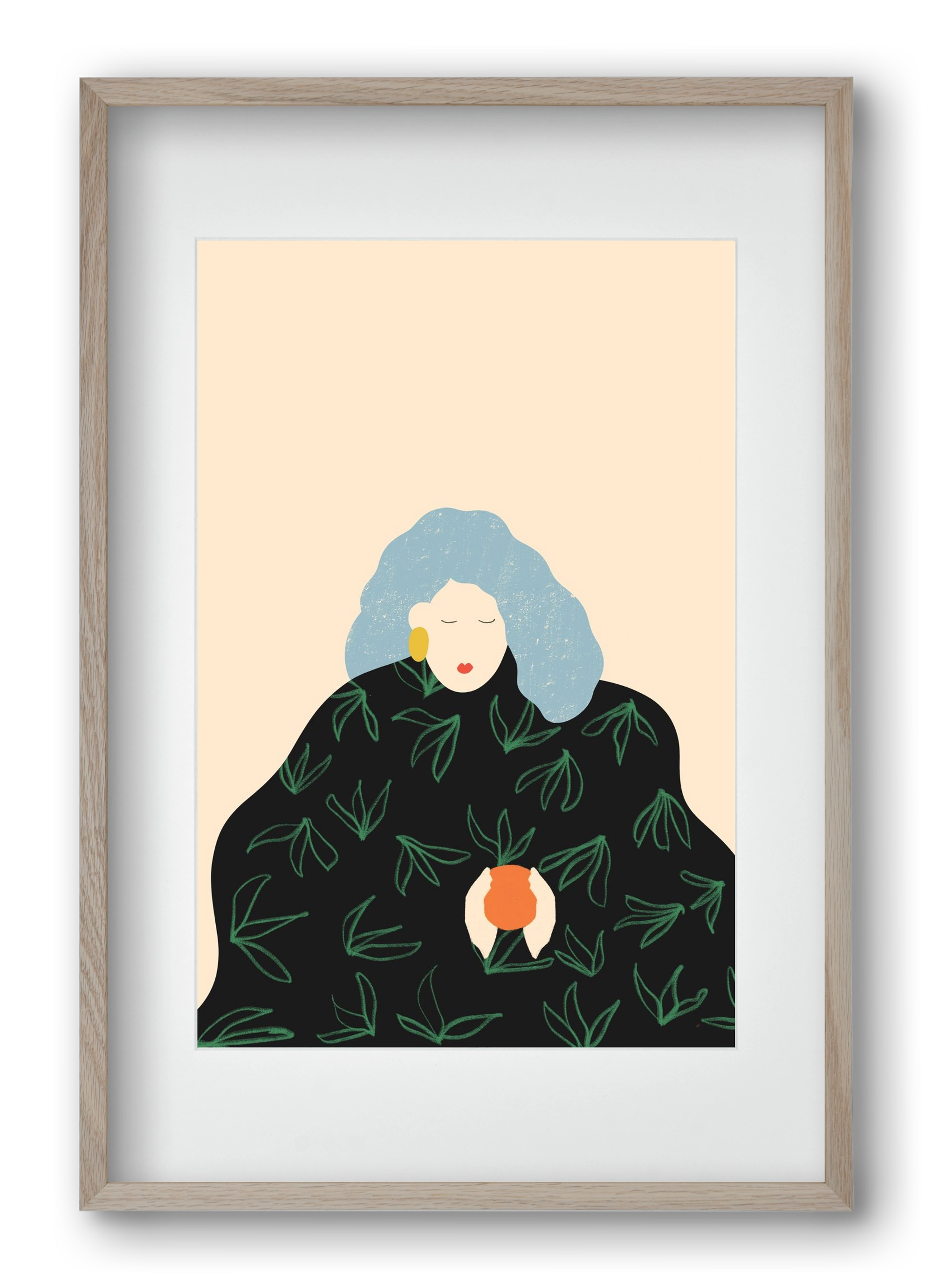 Tangerine, 40x60 cm (30x45 cm), Tölgy keret, paszpartuval