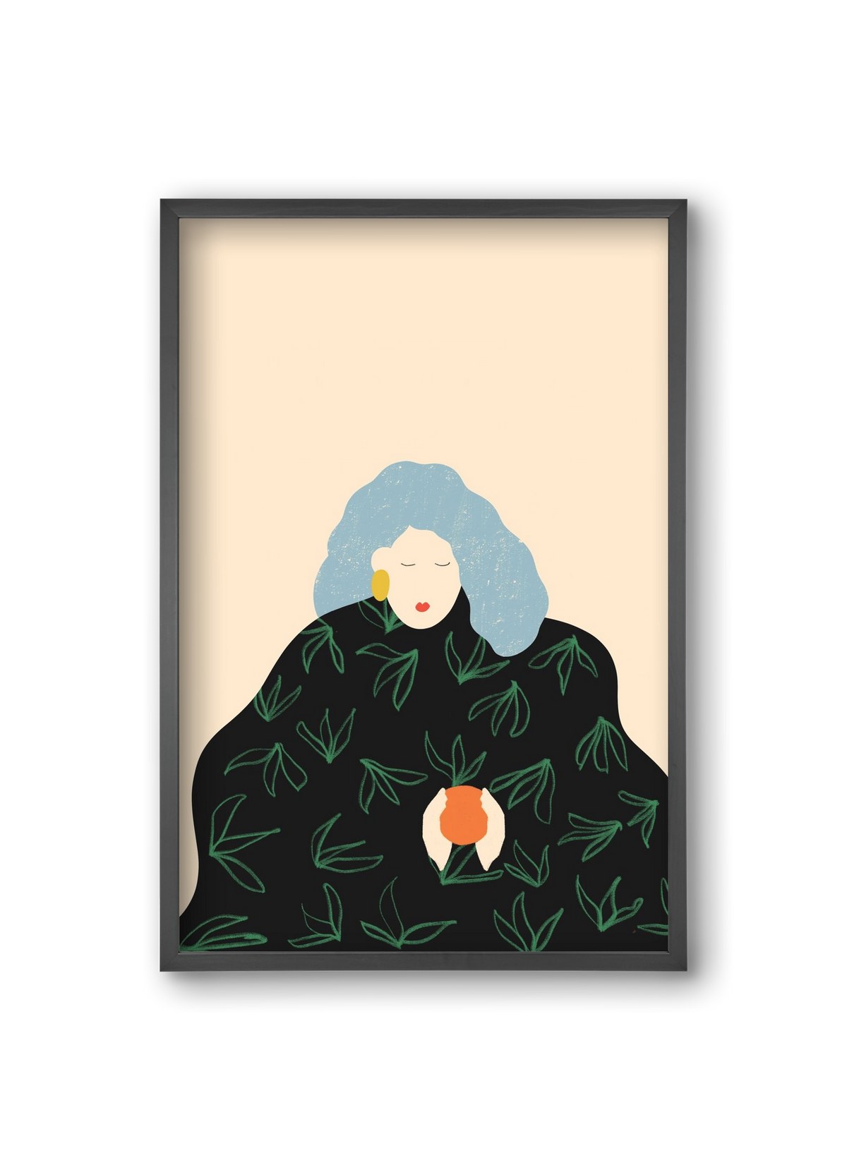 Tangerine, 20x30 cm (20x30 cm), Fekete keret