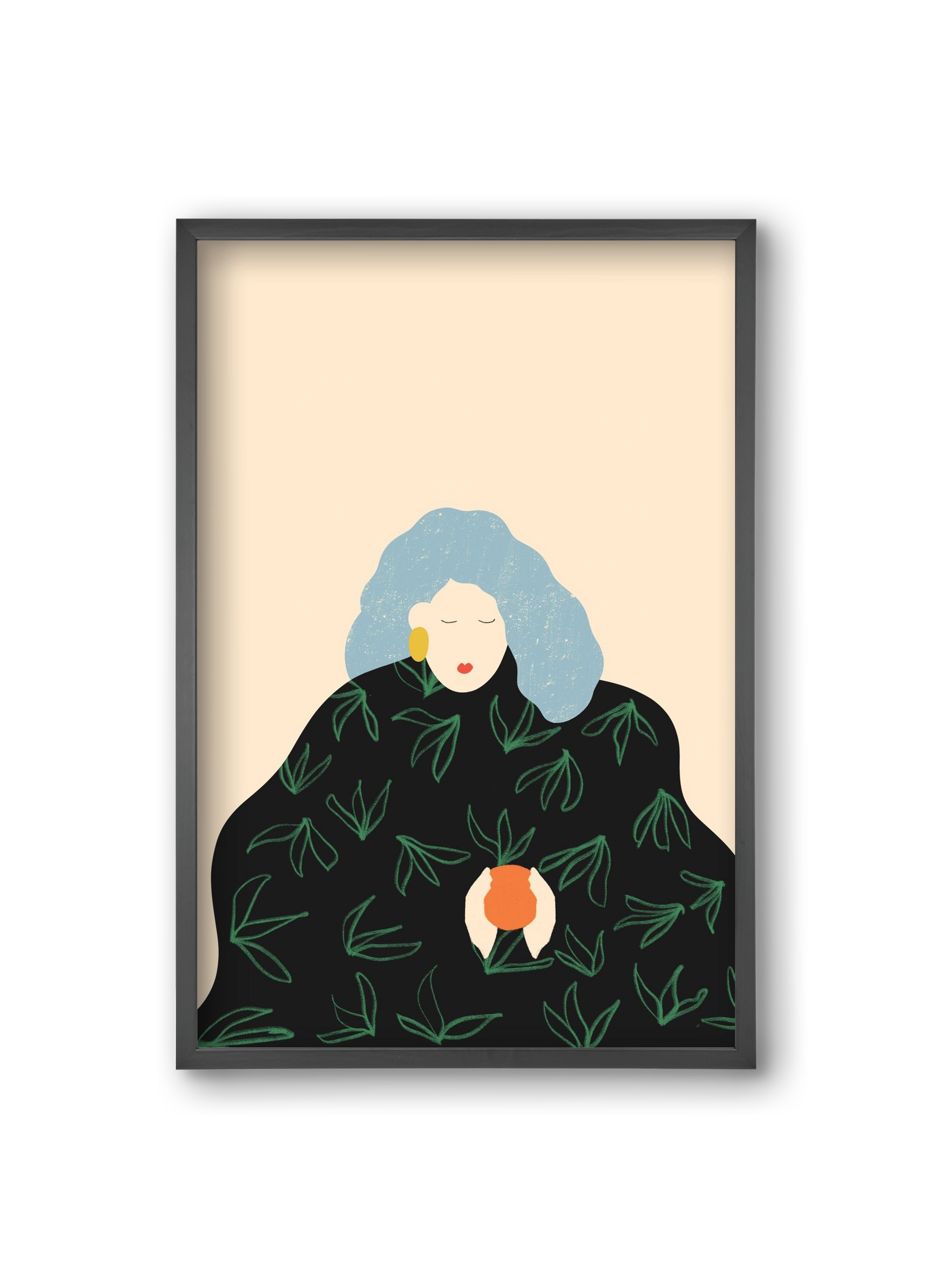 Tangerine, 20x30 cm (20x30 cm), Fekete keret