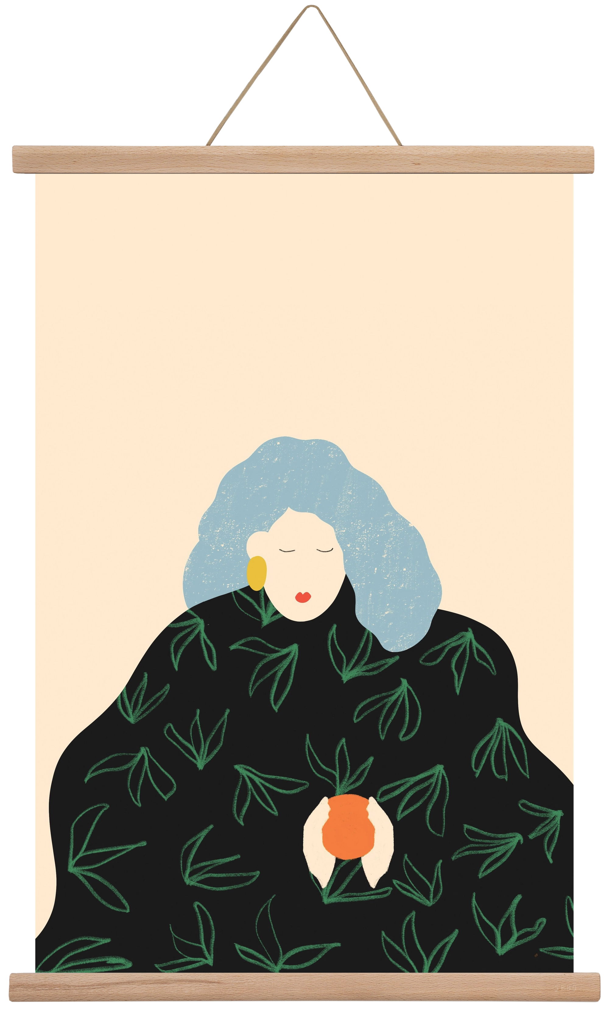 Tangerine, 40x60 cm (40x60 cm), Tölgy akasztó