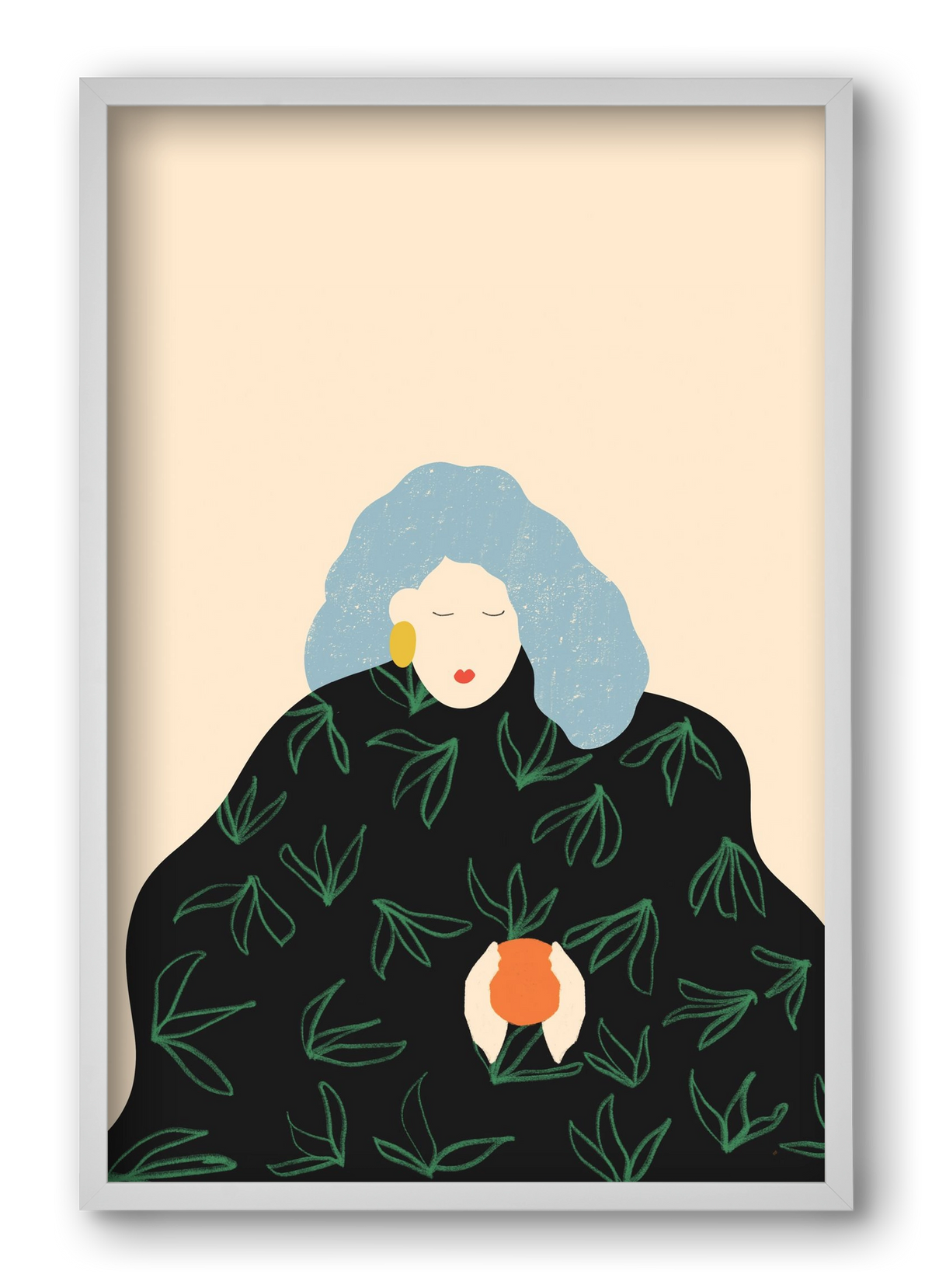 Tangerine, 40x60 cm (40x60 cm), Fehér keret