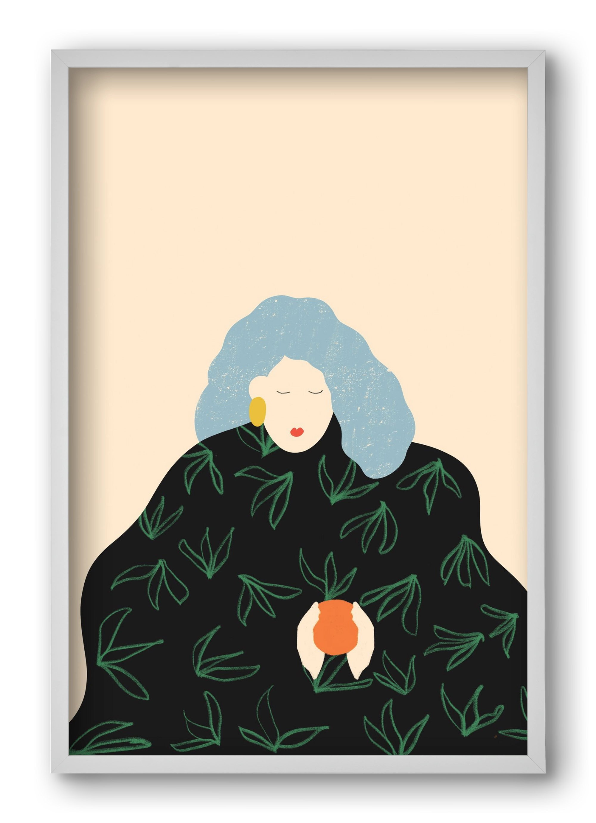 Tangerine, 40x60 cm (40x60 cm), Fehér keret