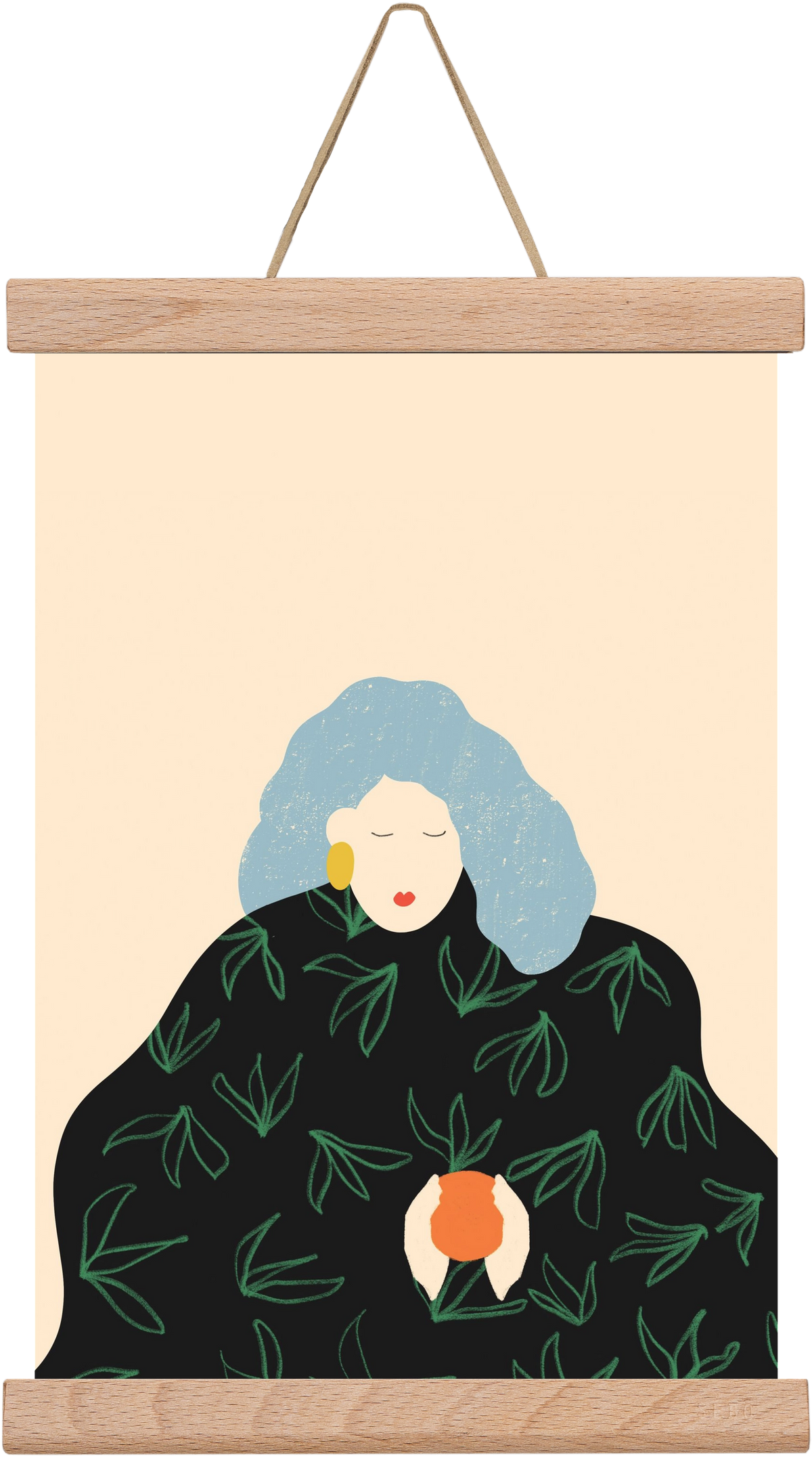 Tangerine, 20x30 cm (20x30 cm), Tölgy akasztó