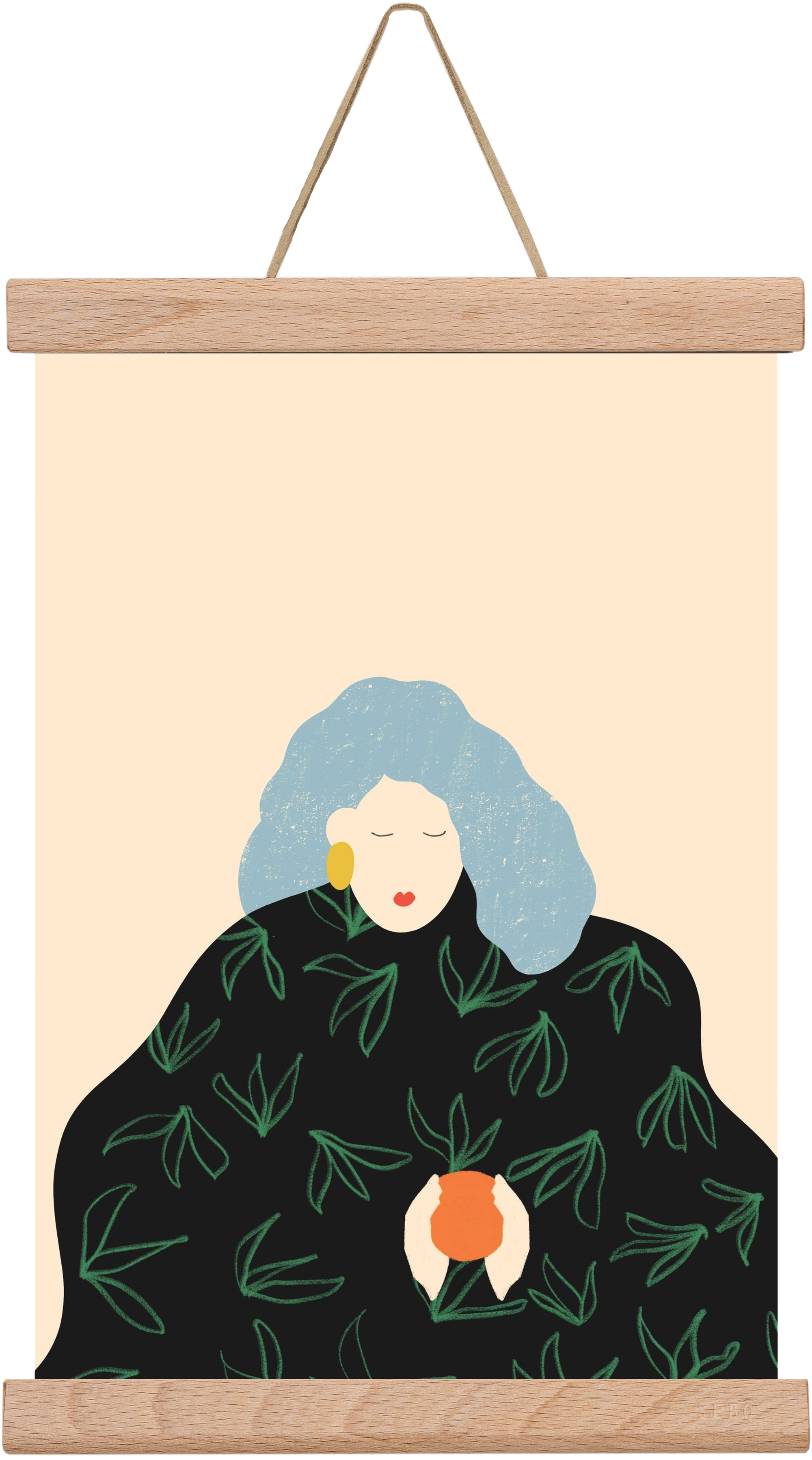 Tangerine, 20x30 cm (20x30 cm), Tölgy akasztó