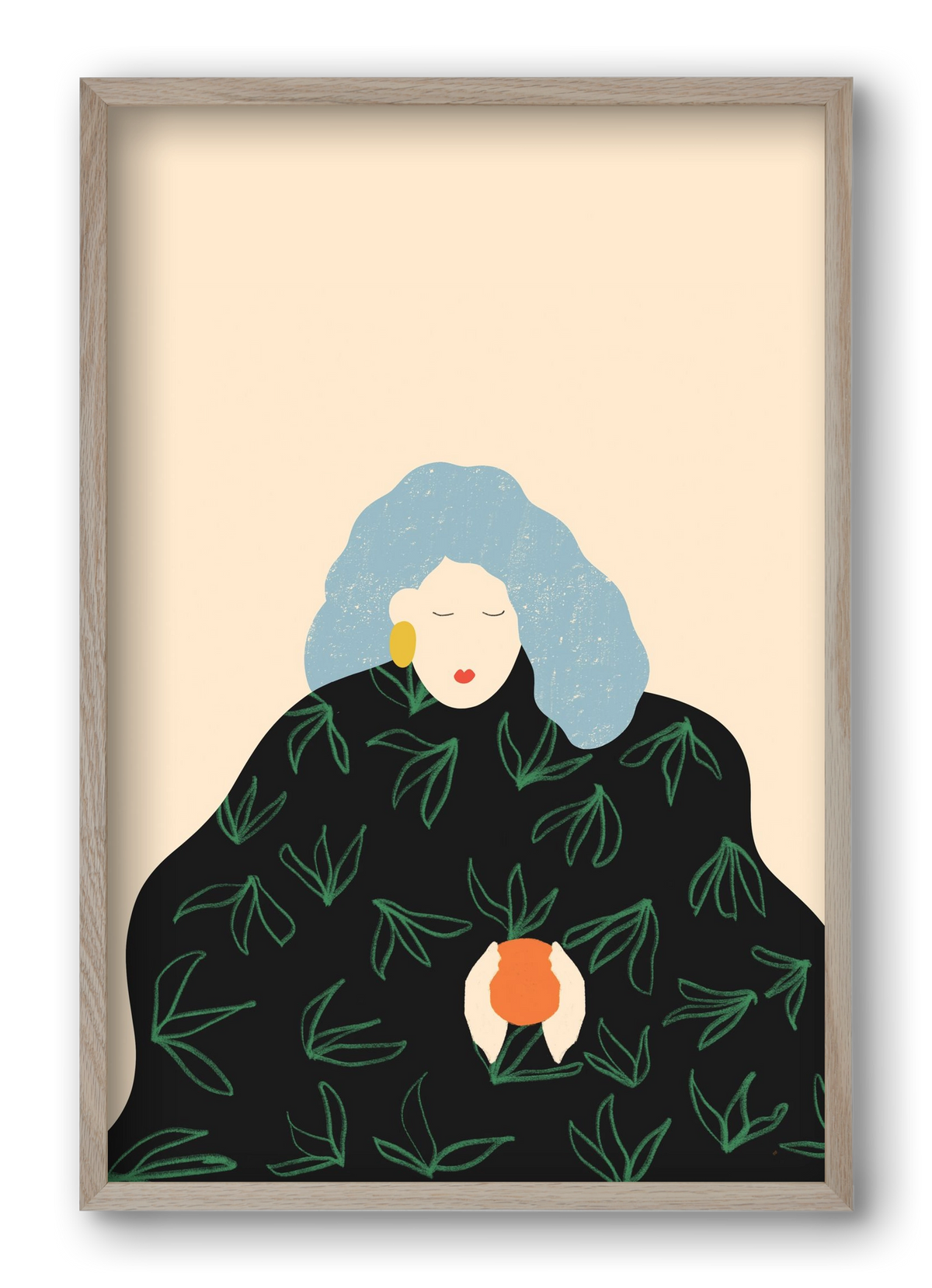 Tangerine, 40x60 cm (40x60 cm), Tölgy keret