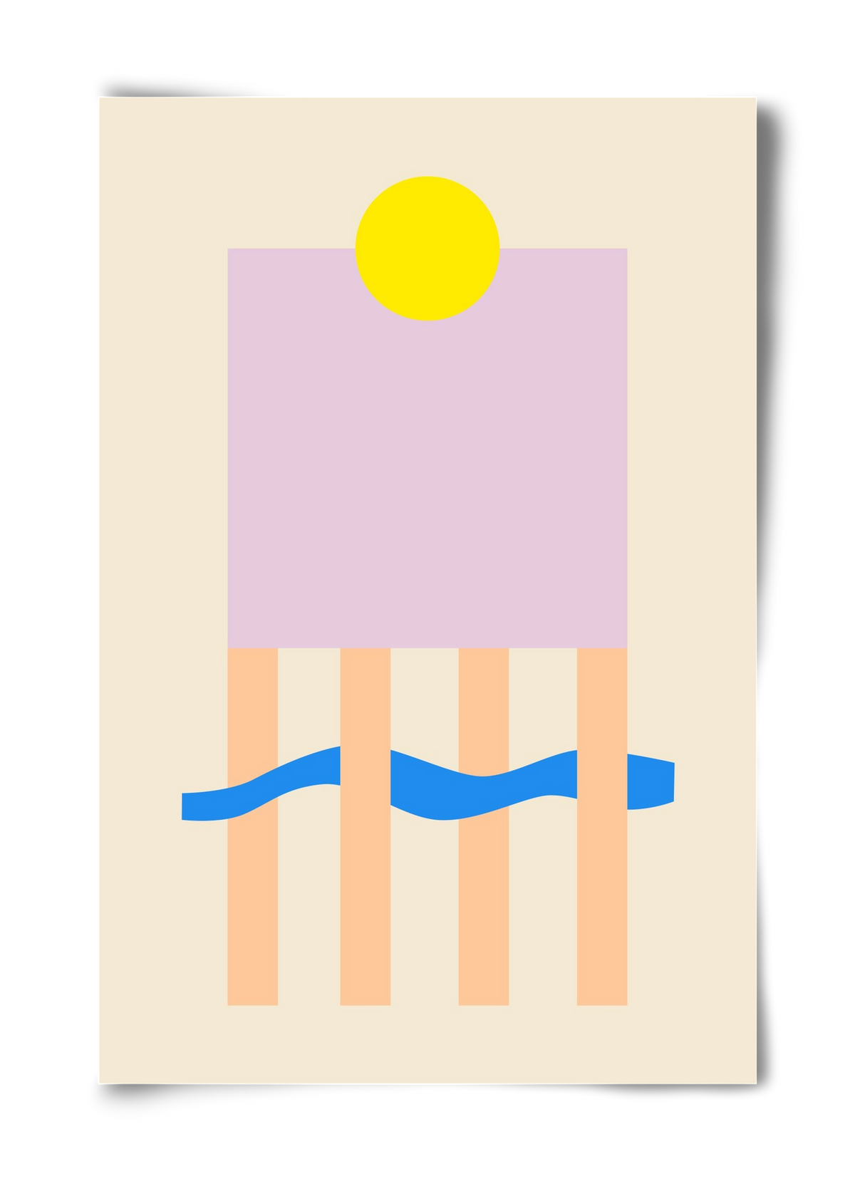 YELLOW AND LILAC, 40x60 cm, Keret nélkül