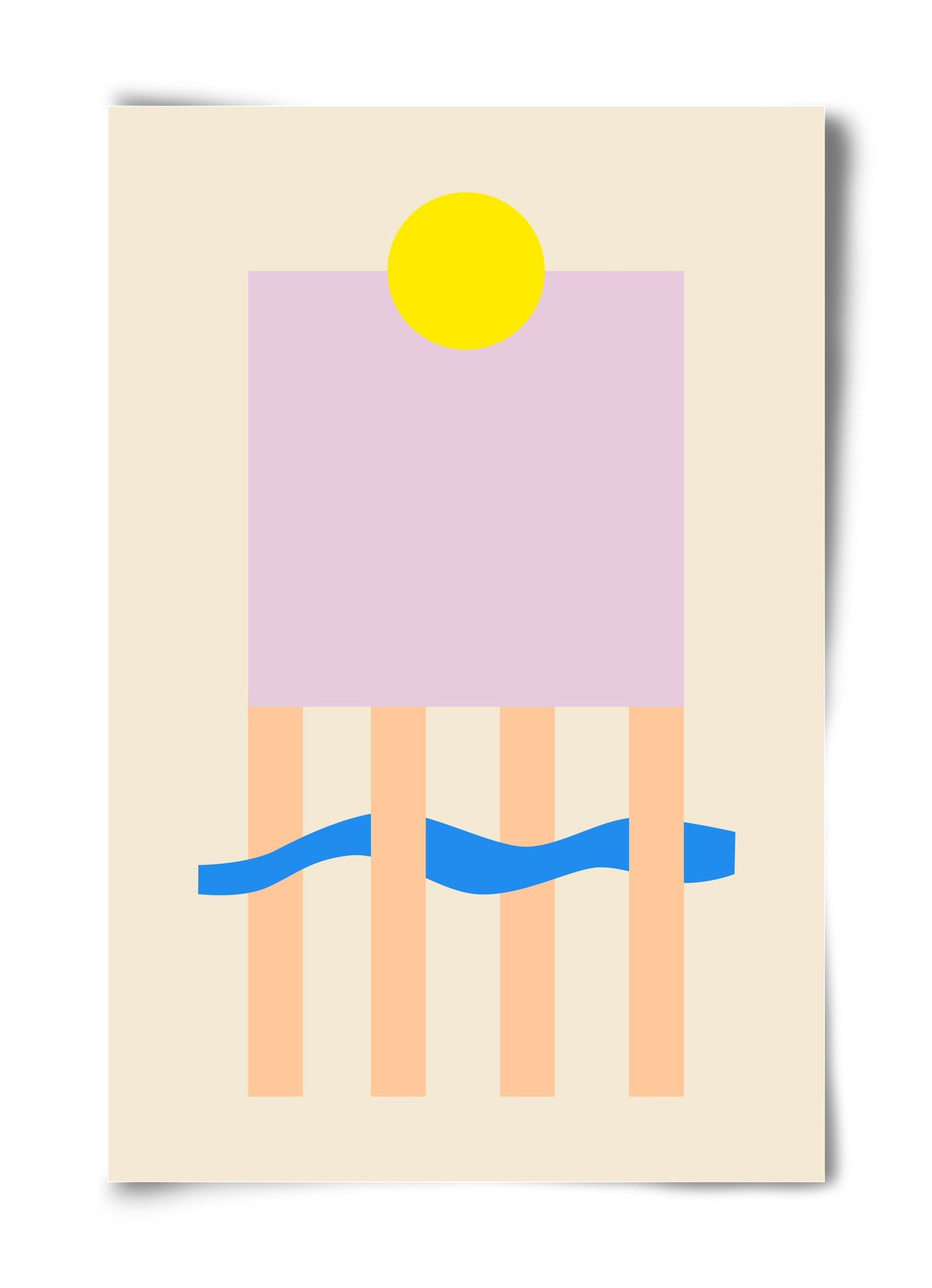 YELLOW AND LILAC, 40x60 cm, Keret nélkül