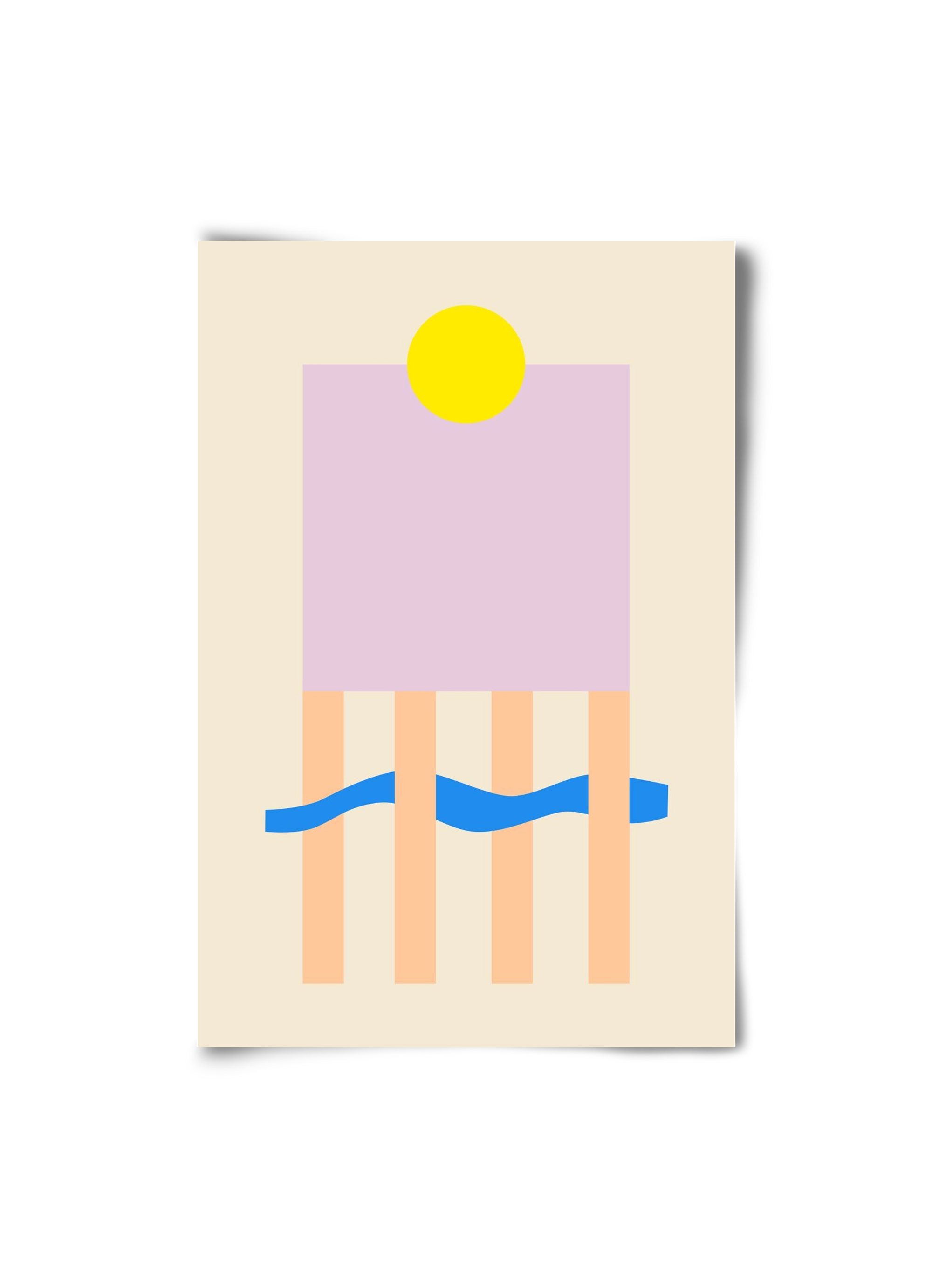 YELLOW AND LILAC, 20x30 cm, Keret nélkül