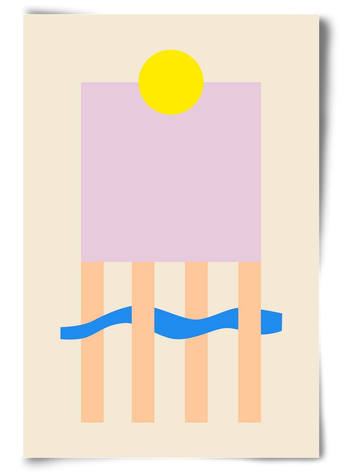 YELLOW AND LILAC, 60x90 cm, Keret nélkül