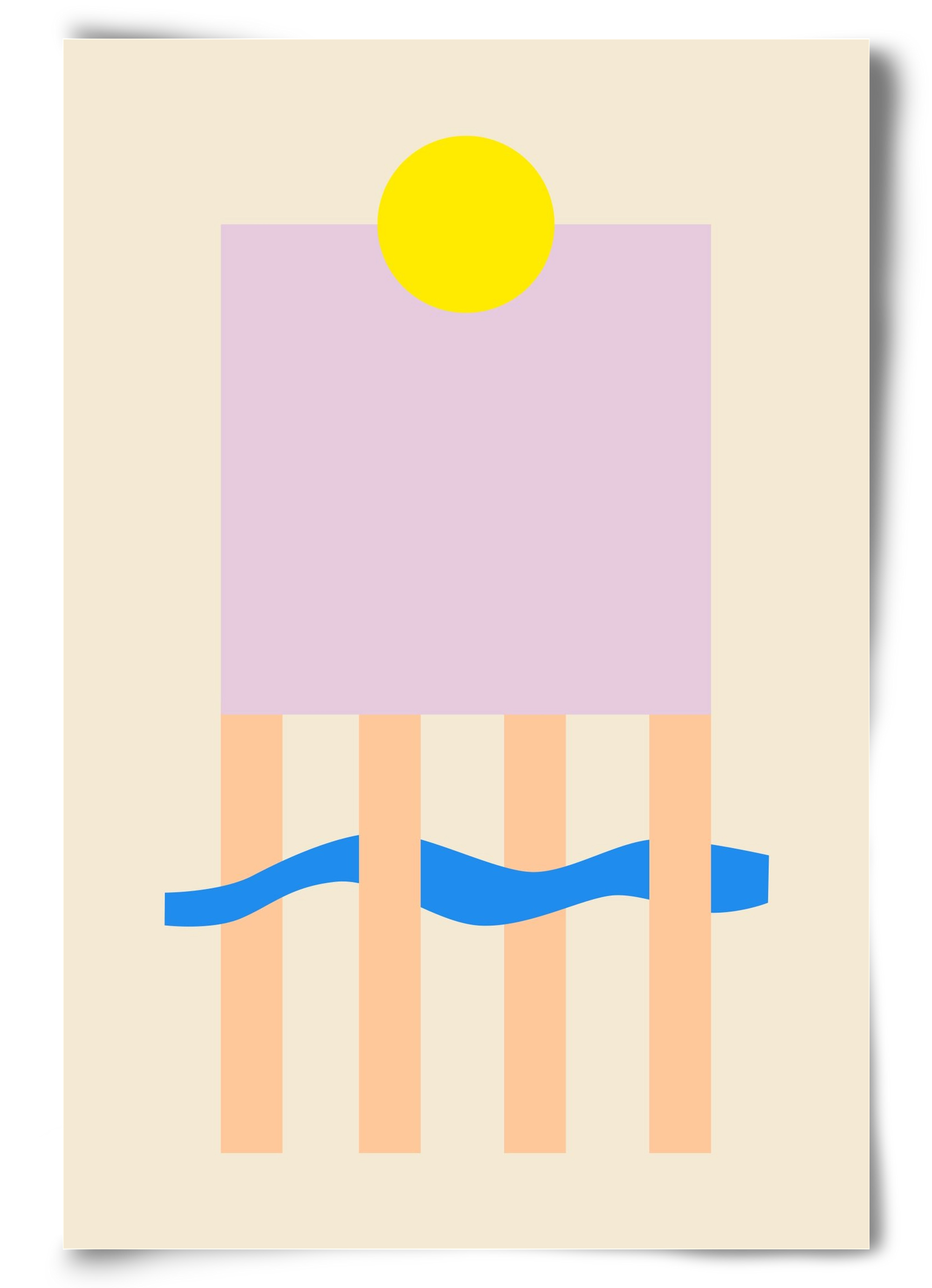 YELLOW AND LILAC, 60x90 cm, Keret nélkül