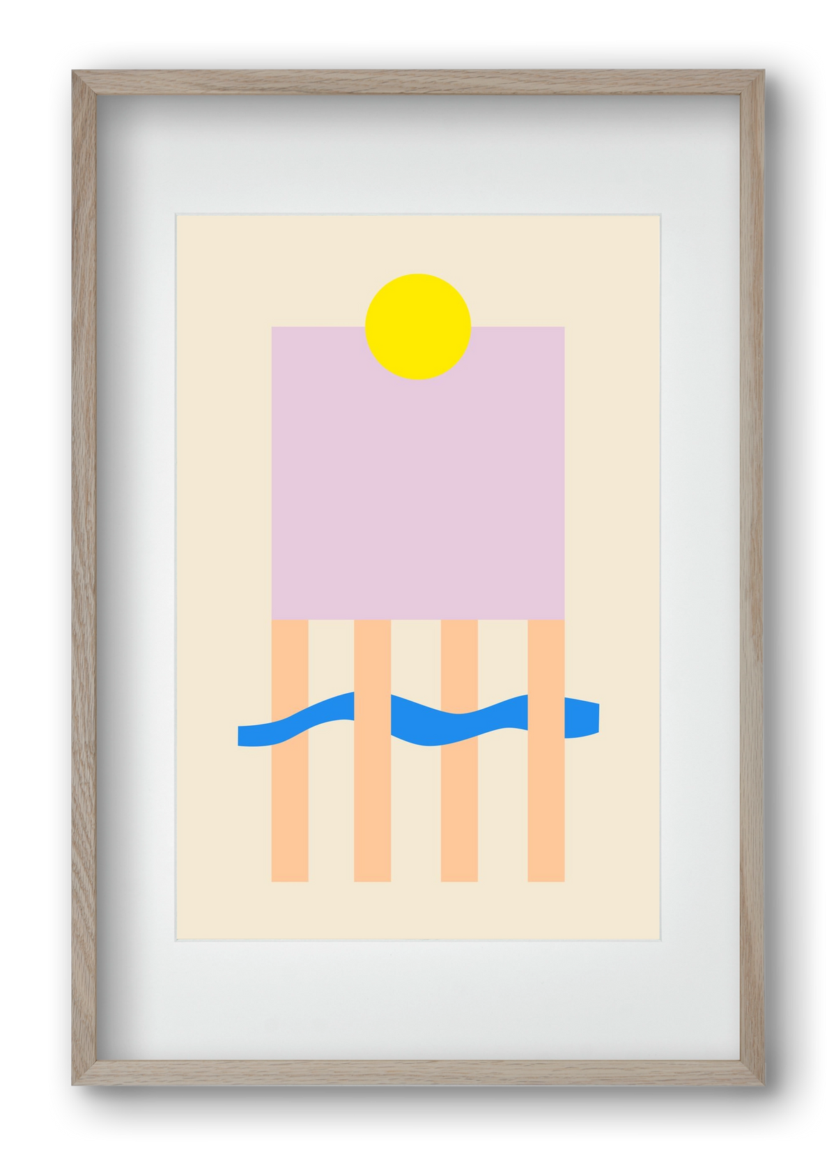 YELLOW AND LILAC, 40x60 cm (30x45 cm), Tölgy keret, paszpartuval