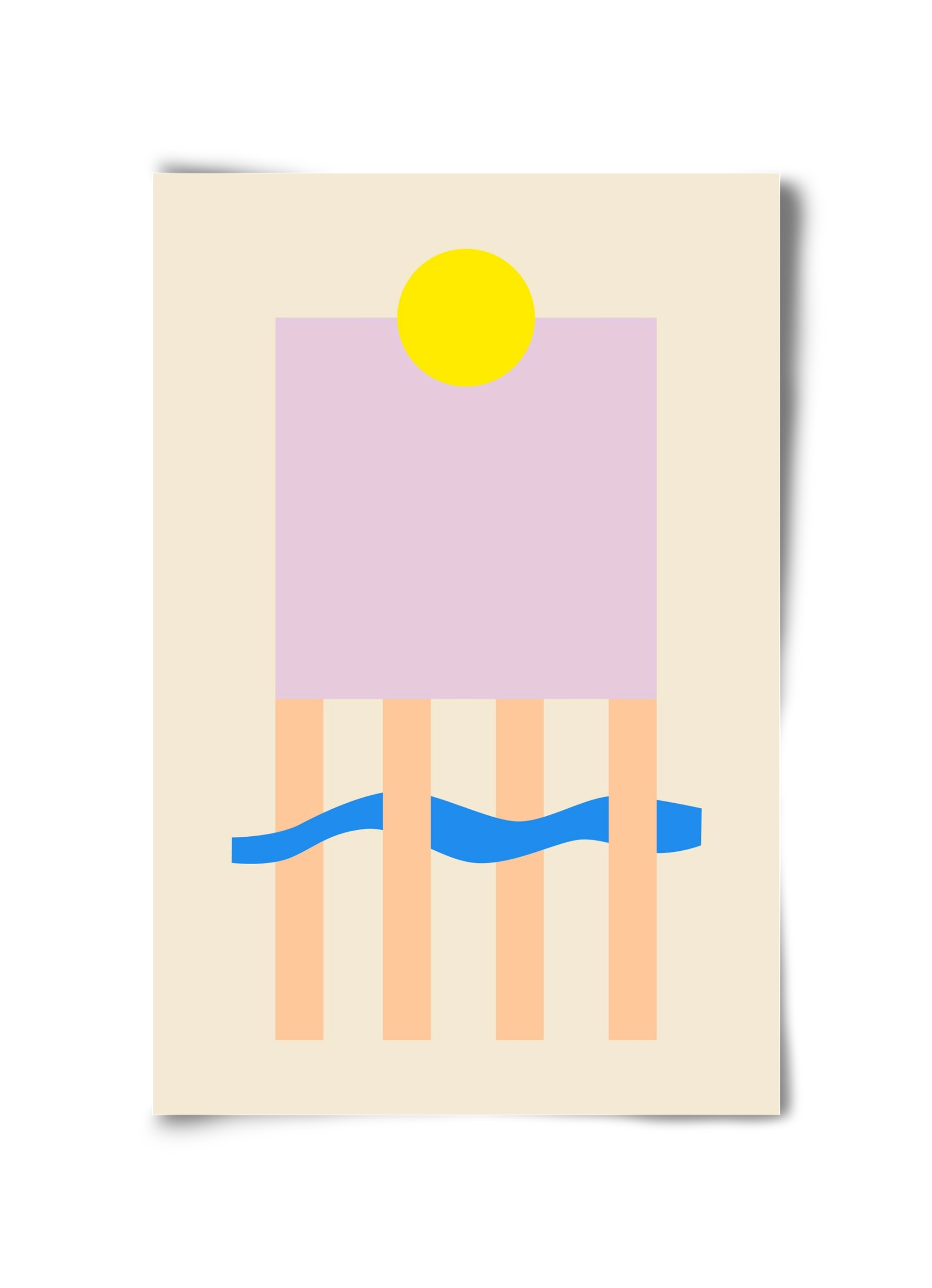 YELLOW AND LILAC, 30x45 cm, Keret nélkül