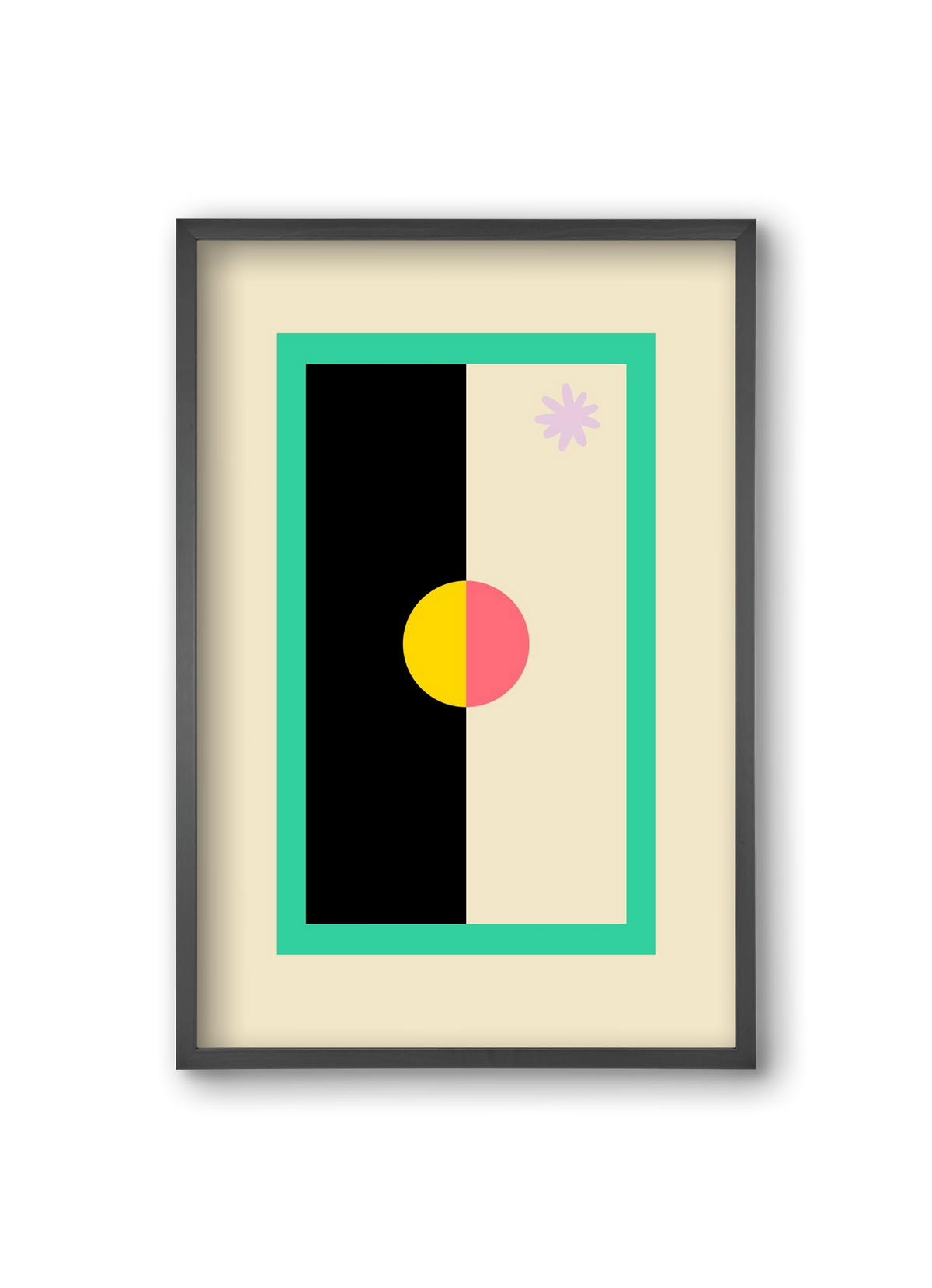 FLOWER FLAG, 20x30 cm (20x30 cm), Fekete keret