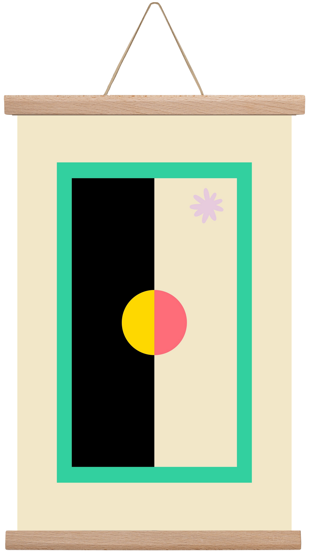 FLOWER FLAG, 30x45 cm (30x45 cm), Tölgy akasztó