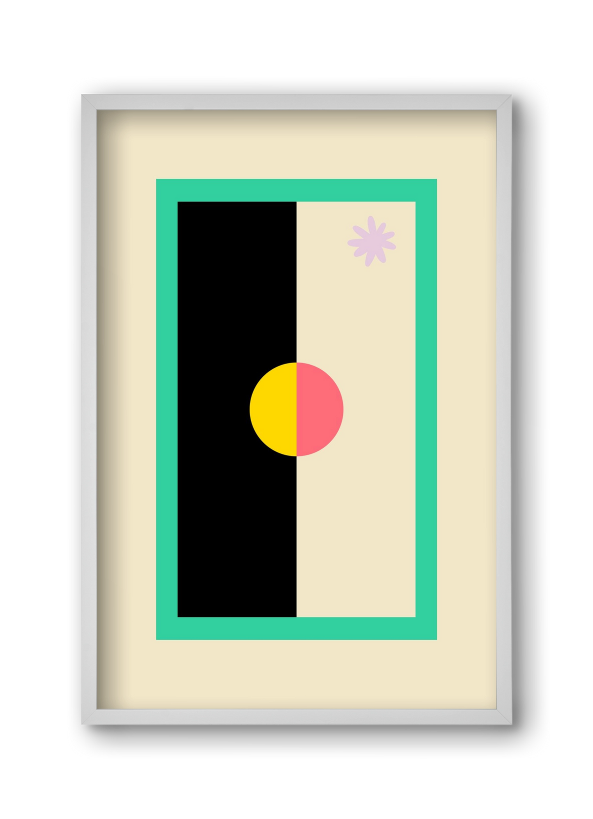 FLOWER FLAG, 30x45 cm (30x45 cm), Fehér keret