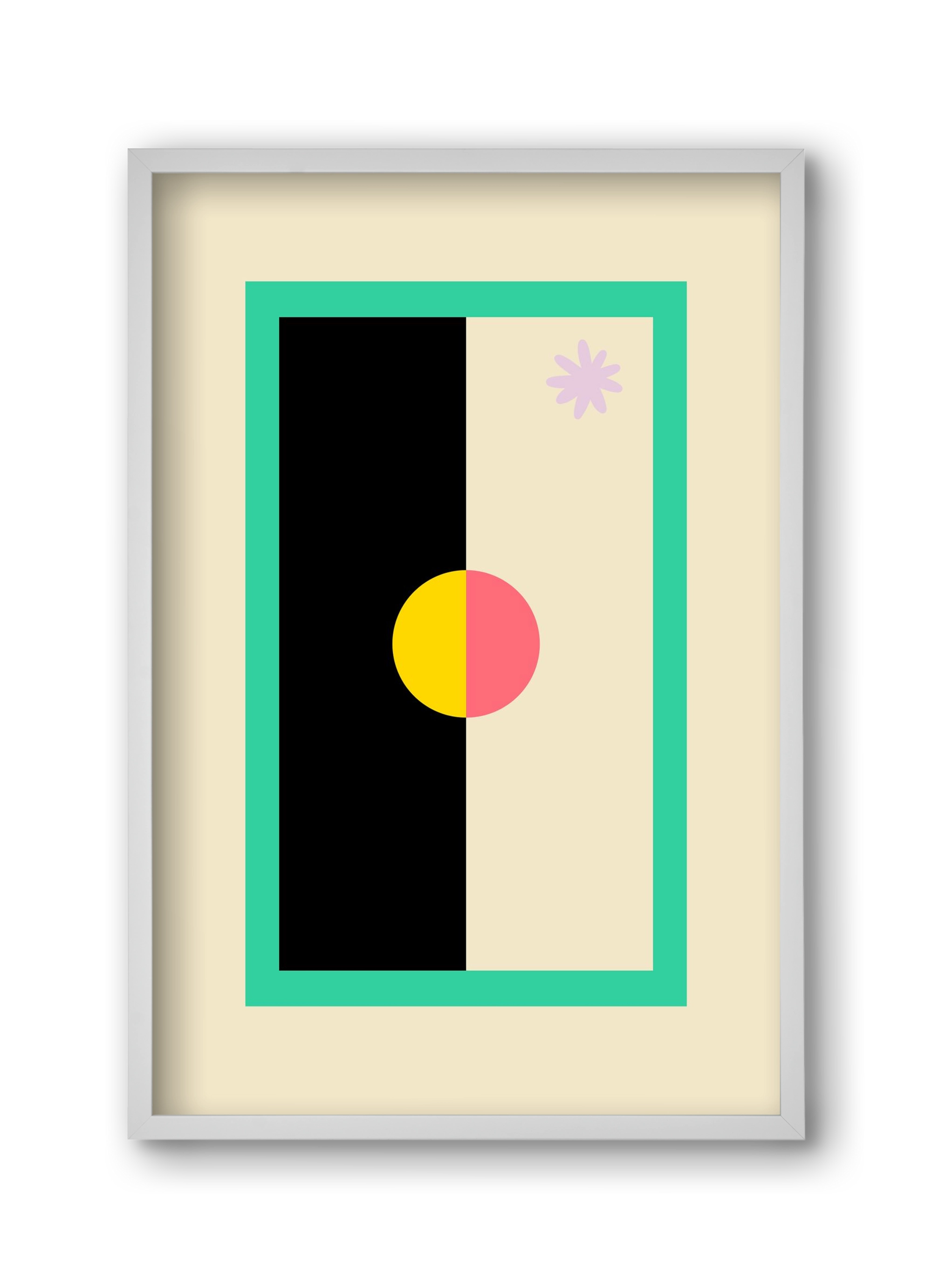 FLOWER FLAG, 30x45 cm (30x45 cm), Fehér keret