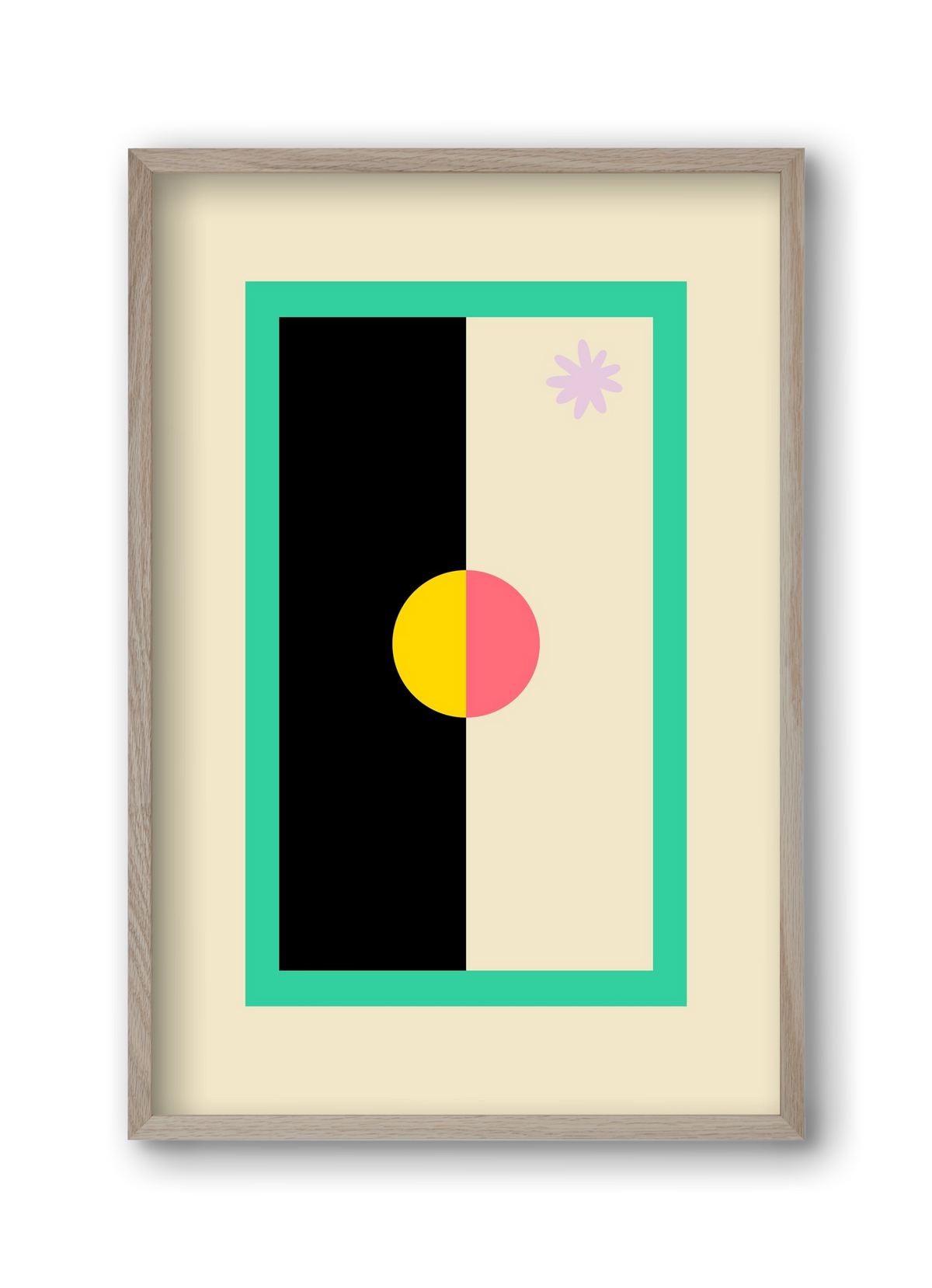 FLOWER FLAG, 30x45 cm (30x45 cm), Tölgy keret