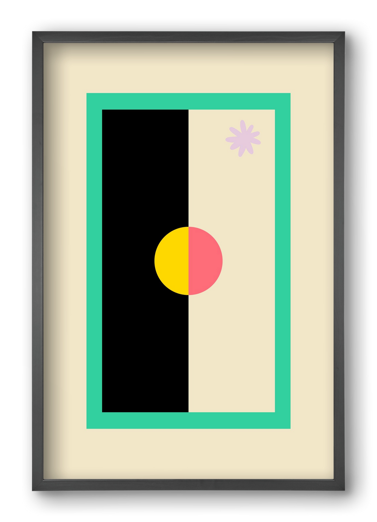 FLOWER FLAG, 40x60 cm (40x60 cm), Fekete keret