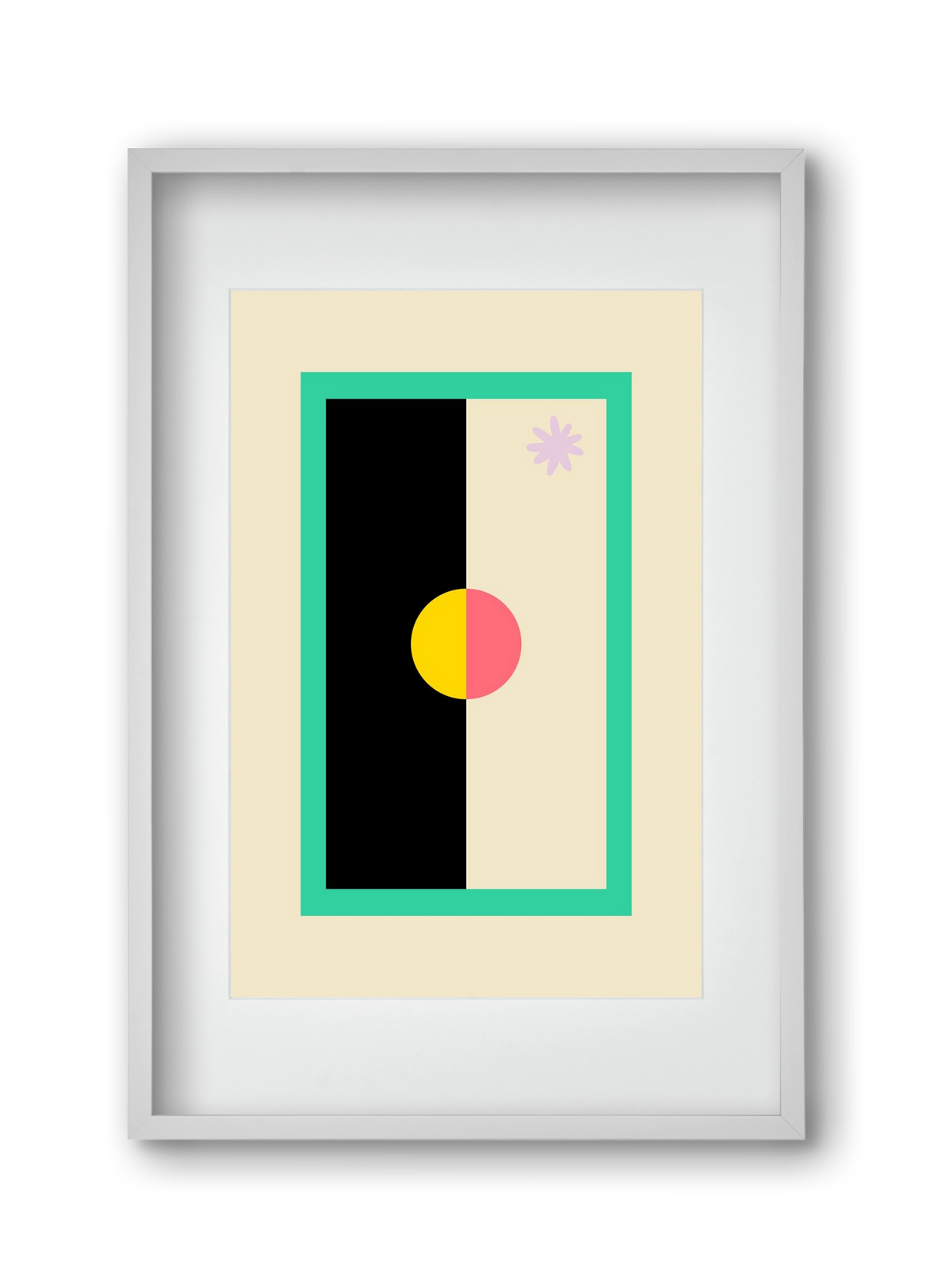 FLOWER FLAG, 30x45 cm (20x30 cm), Fehér keret, paszpartuval