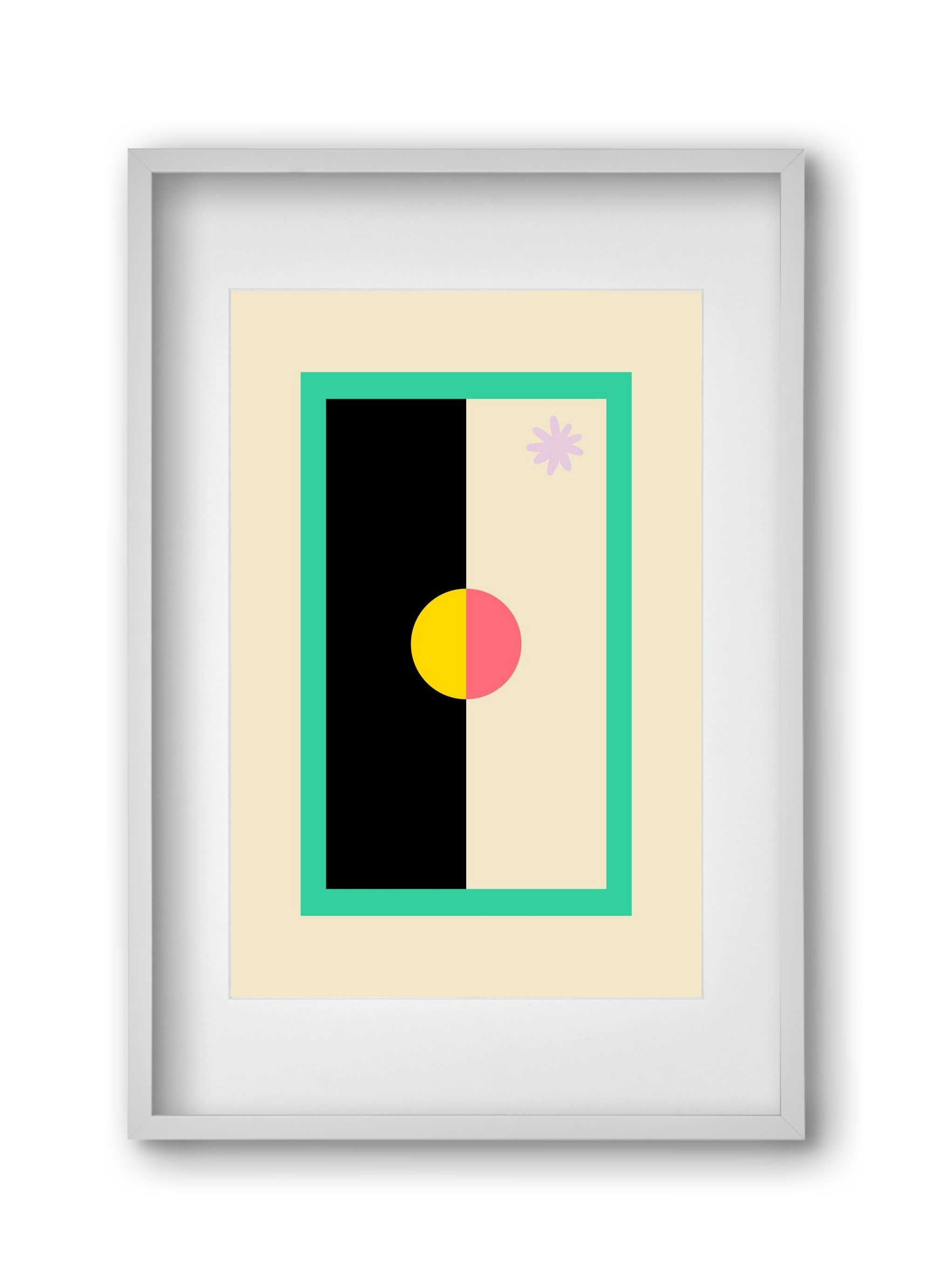 FLOWER FLAG, 30x45 cm (20x30 cm), Fehér keret, paszpartuval