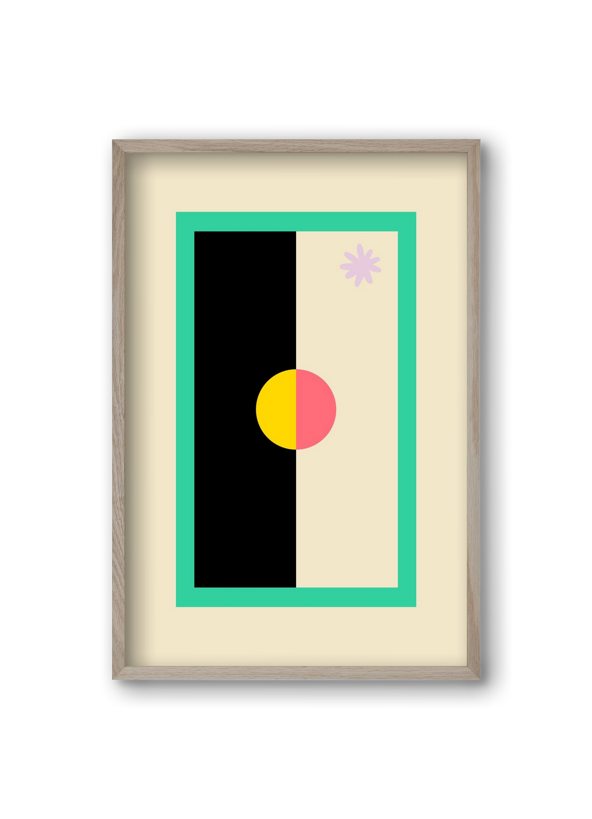 FLOWER FLAG, 20x30 cm (20x30 cm), Tölgy keret