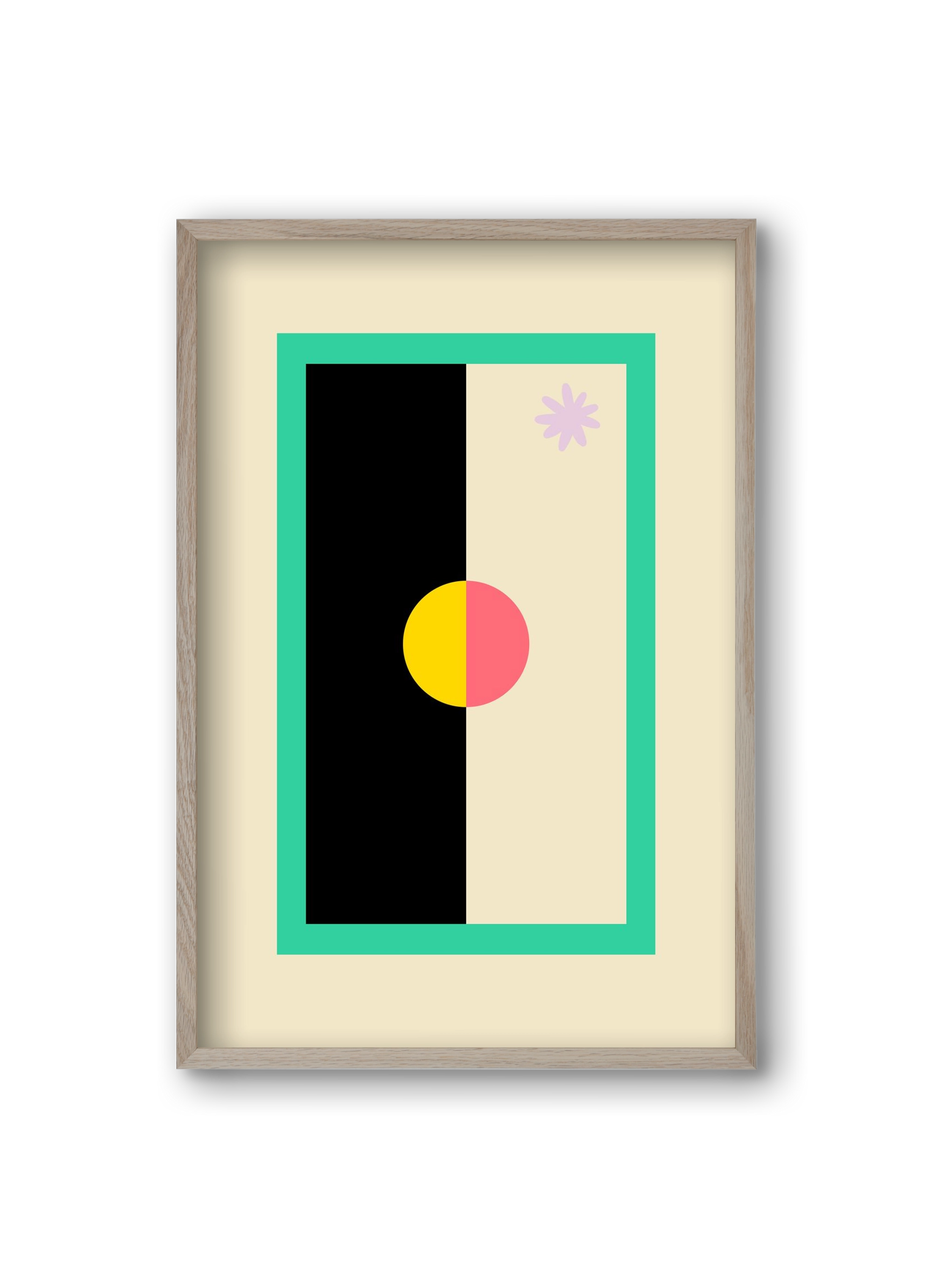 FLOWER FLAG, 20x30 cm (20x30 cm), Tölgy keret