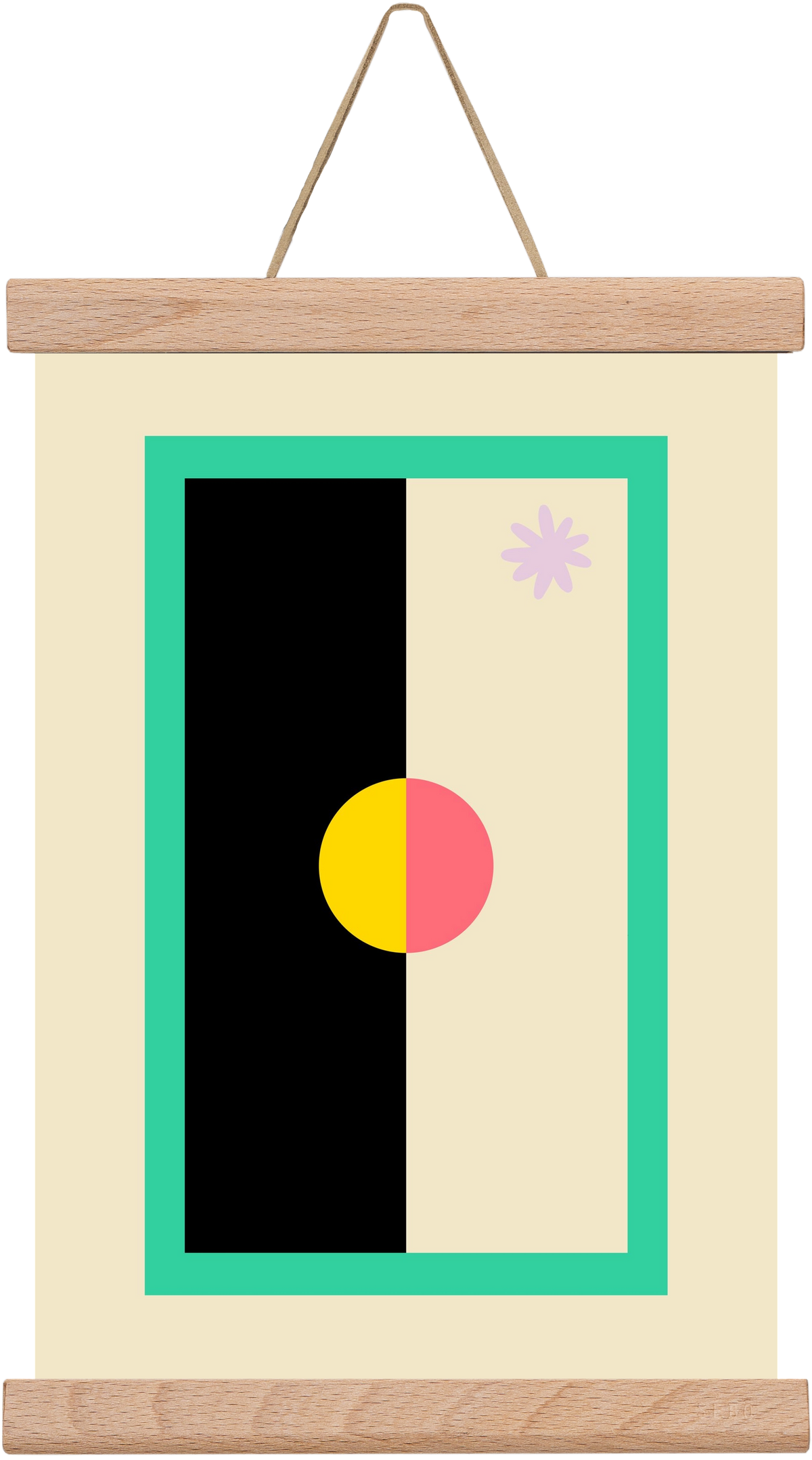 FLOWER FLAG, 20x30 cm (20x30 cm), Tölgy akasztó