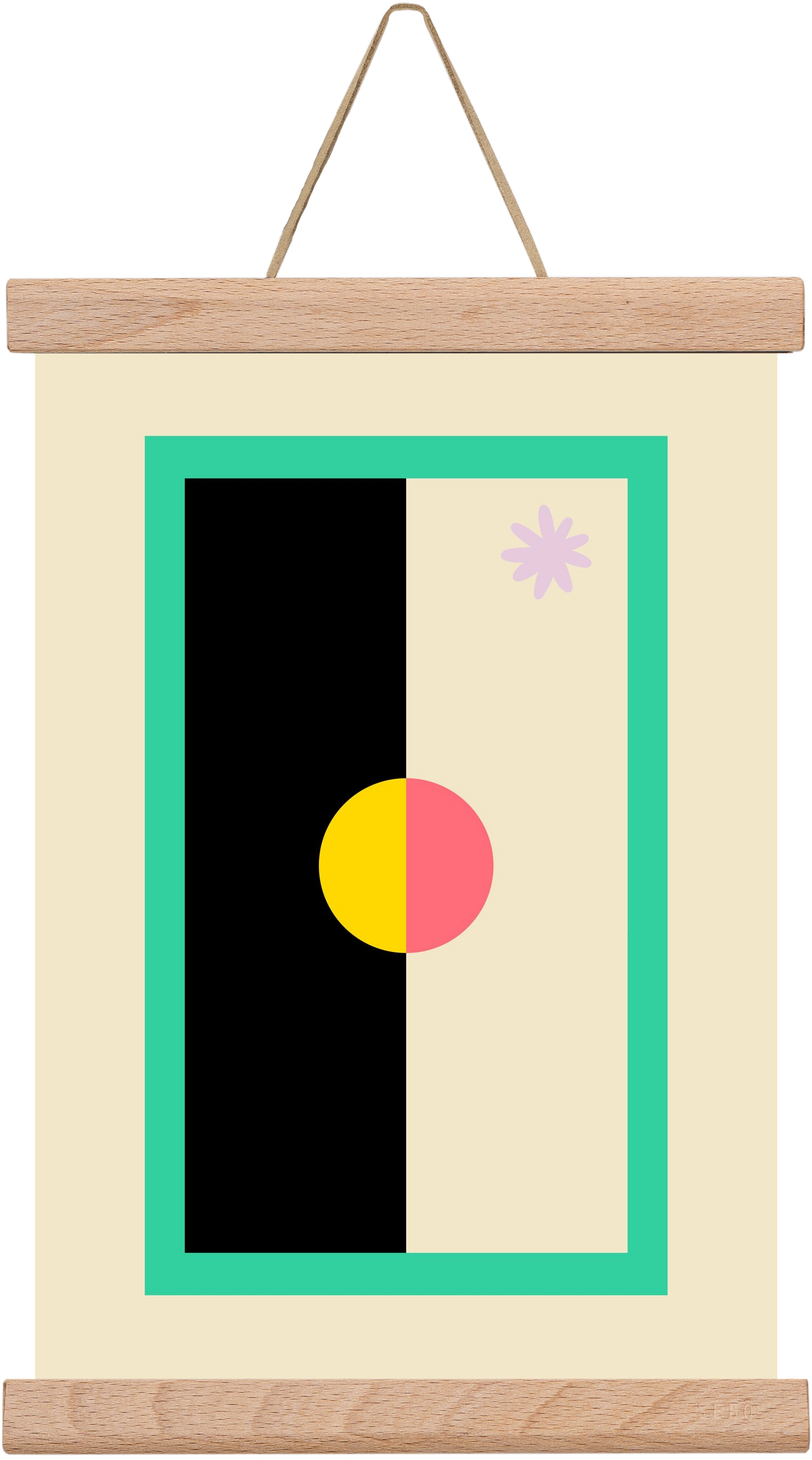 FLOWER FLAG, 20x30 cm (20x30 cm), Tölgy akasztó