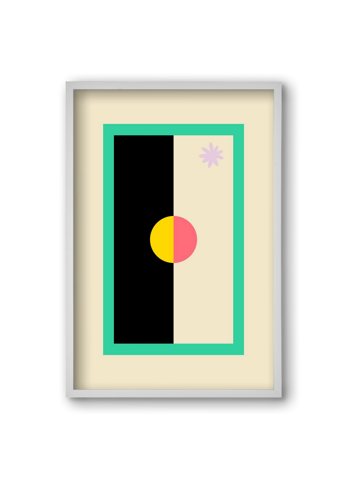 FLOWER FLAG, 20x30 cm (20x30 cm), Fehér keret