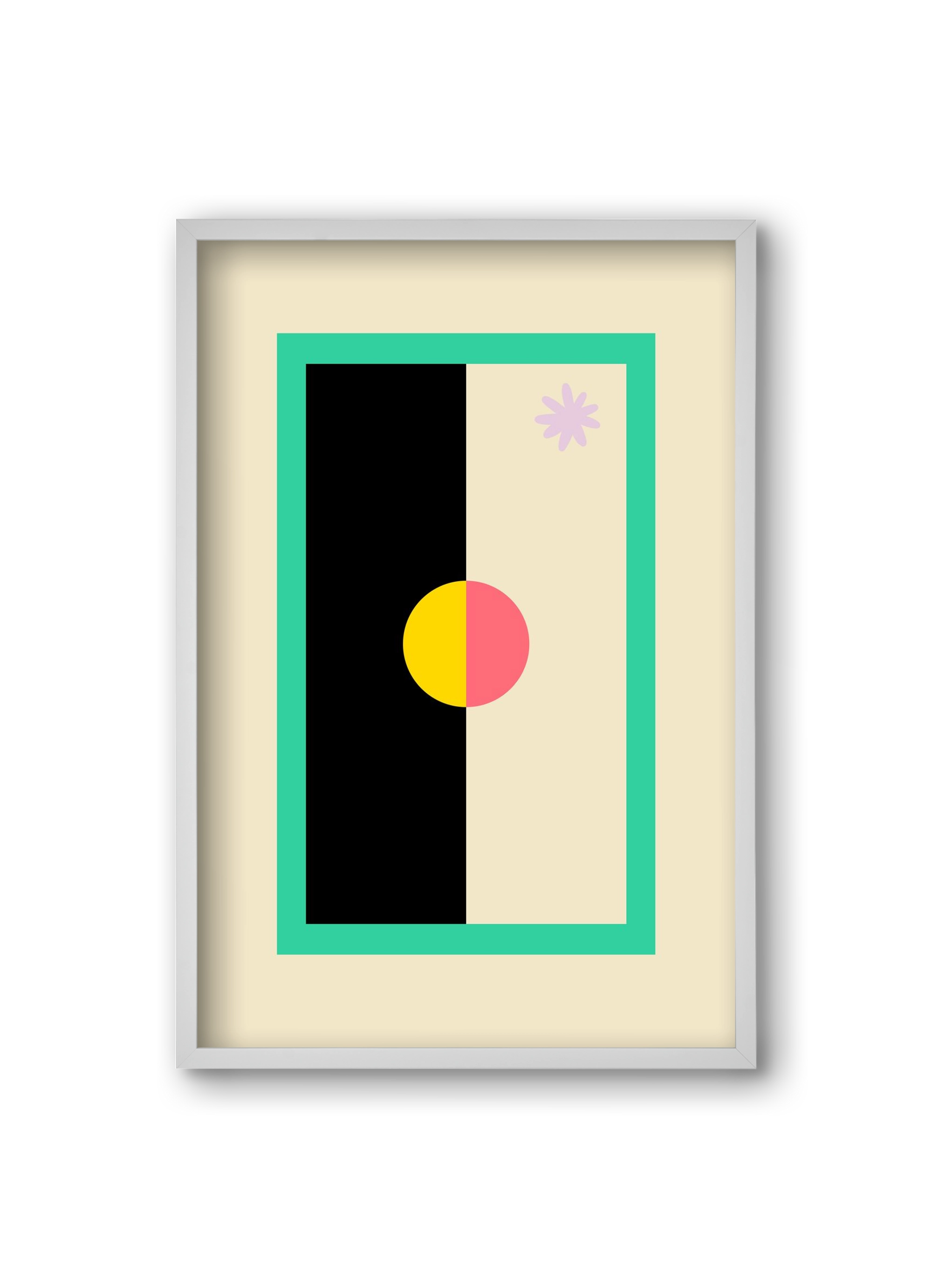 FLOWER FLAG, 20x30 cm (20x30 cm), Fehér keret