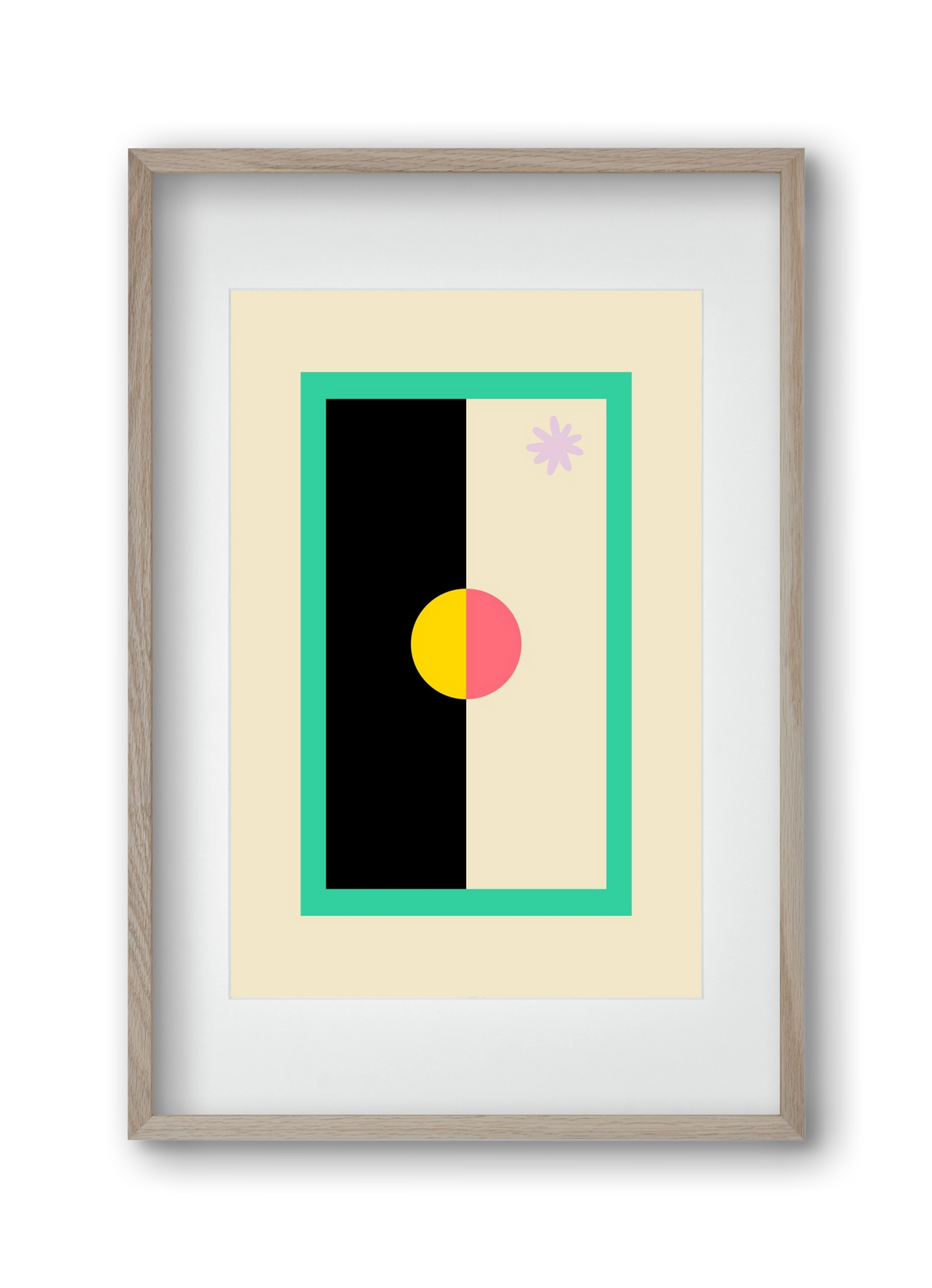 FLOWER FLAG, 30x45 cm (20x30 cm), Tölgy keret, paszpartuval