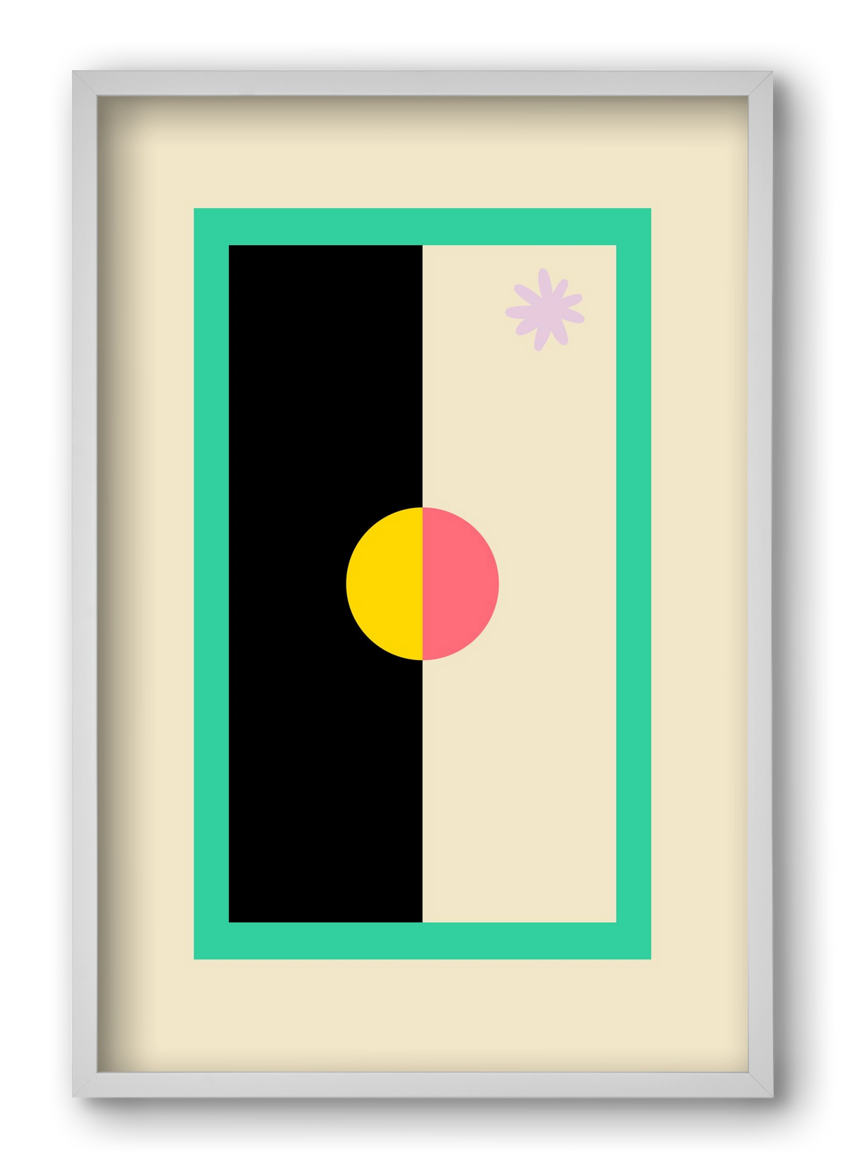 FLOWER FLAG, 40x60 cm (40x60 cm), Fehér keret