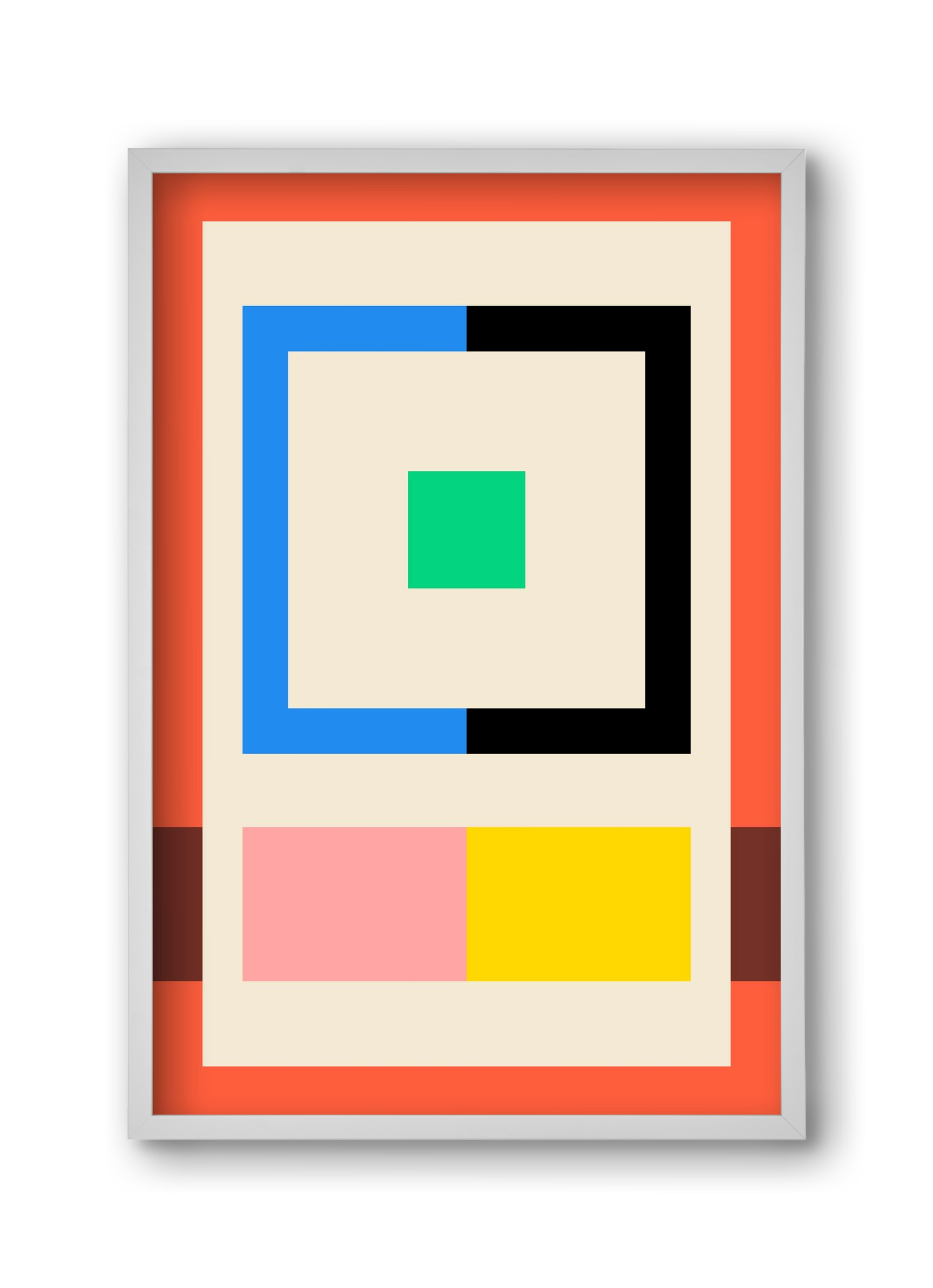 Halves, 30x45 cm (30x45 cm), Fehér keret