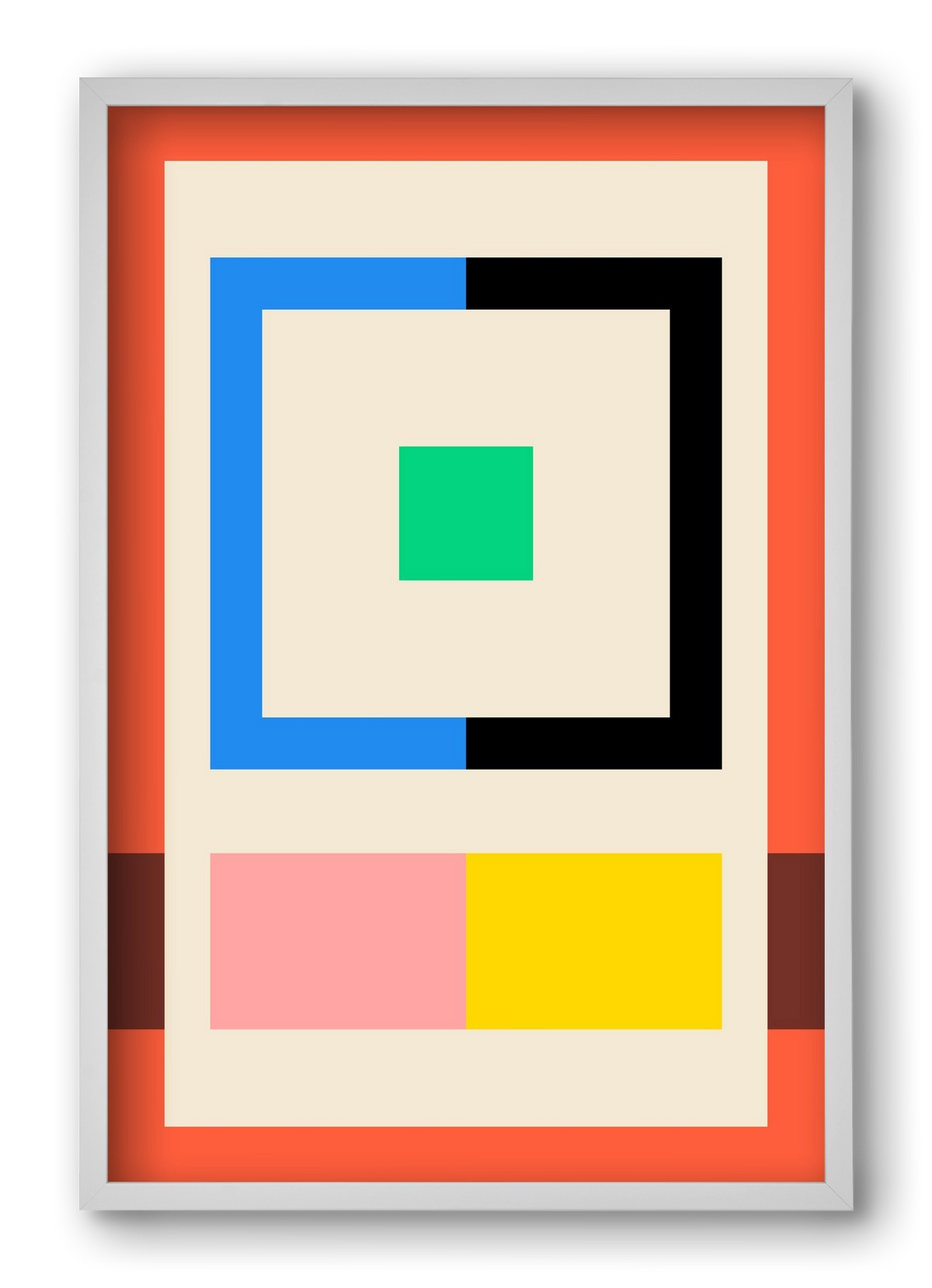 Halves, 40x60 cm (40x60 cm), Fehér keret