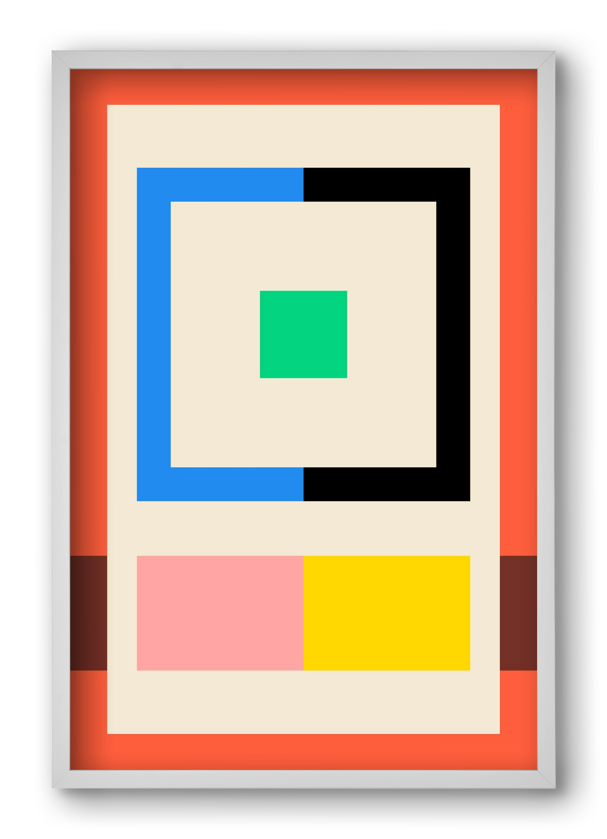 Halves, 40x60 cm (40x60 cm), Fehér keret