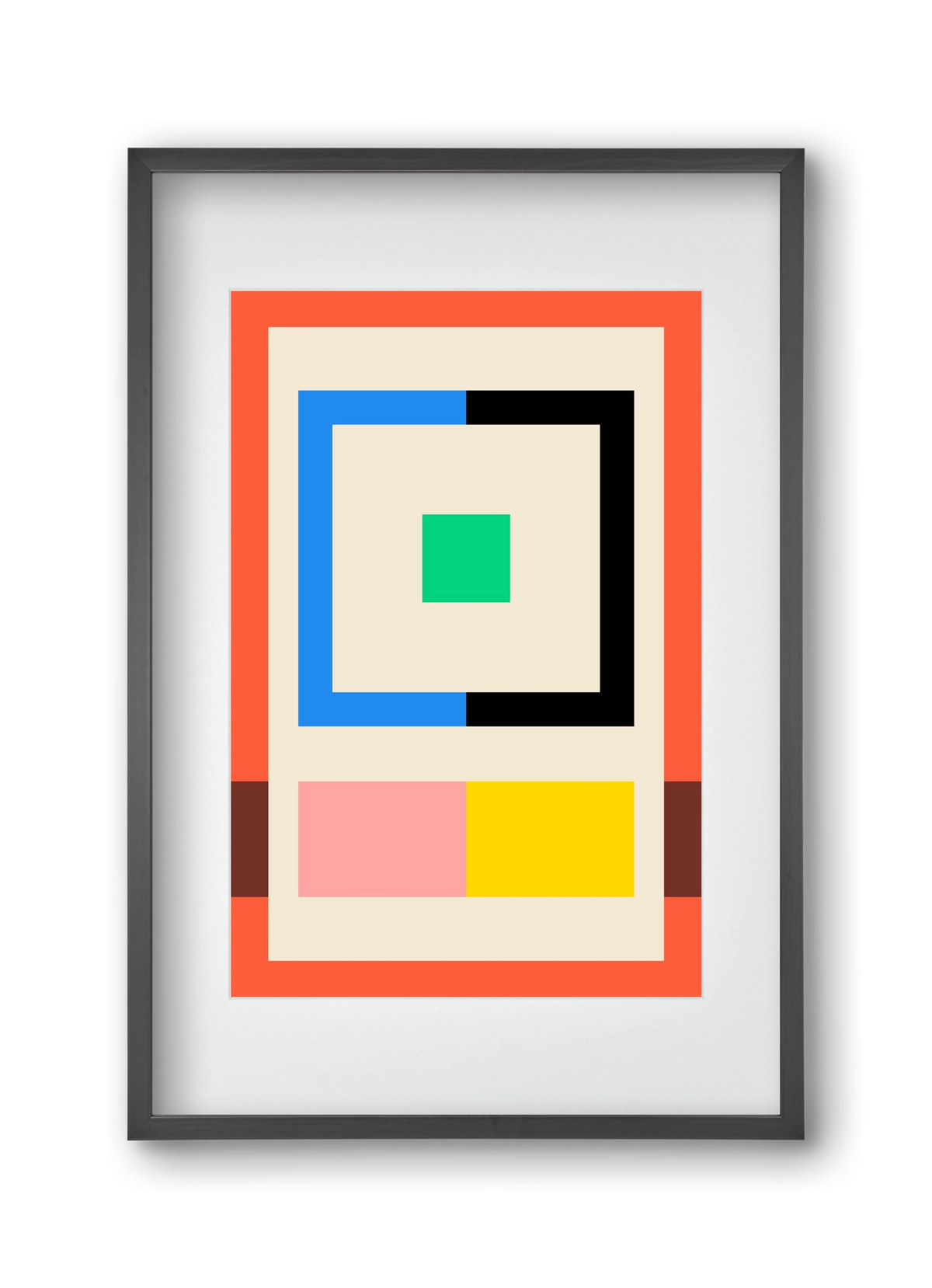 Halves, 30x45 cm (20x30 cm), Fekete keret, paszpartuval