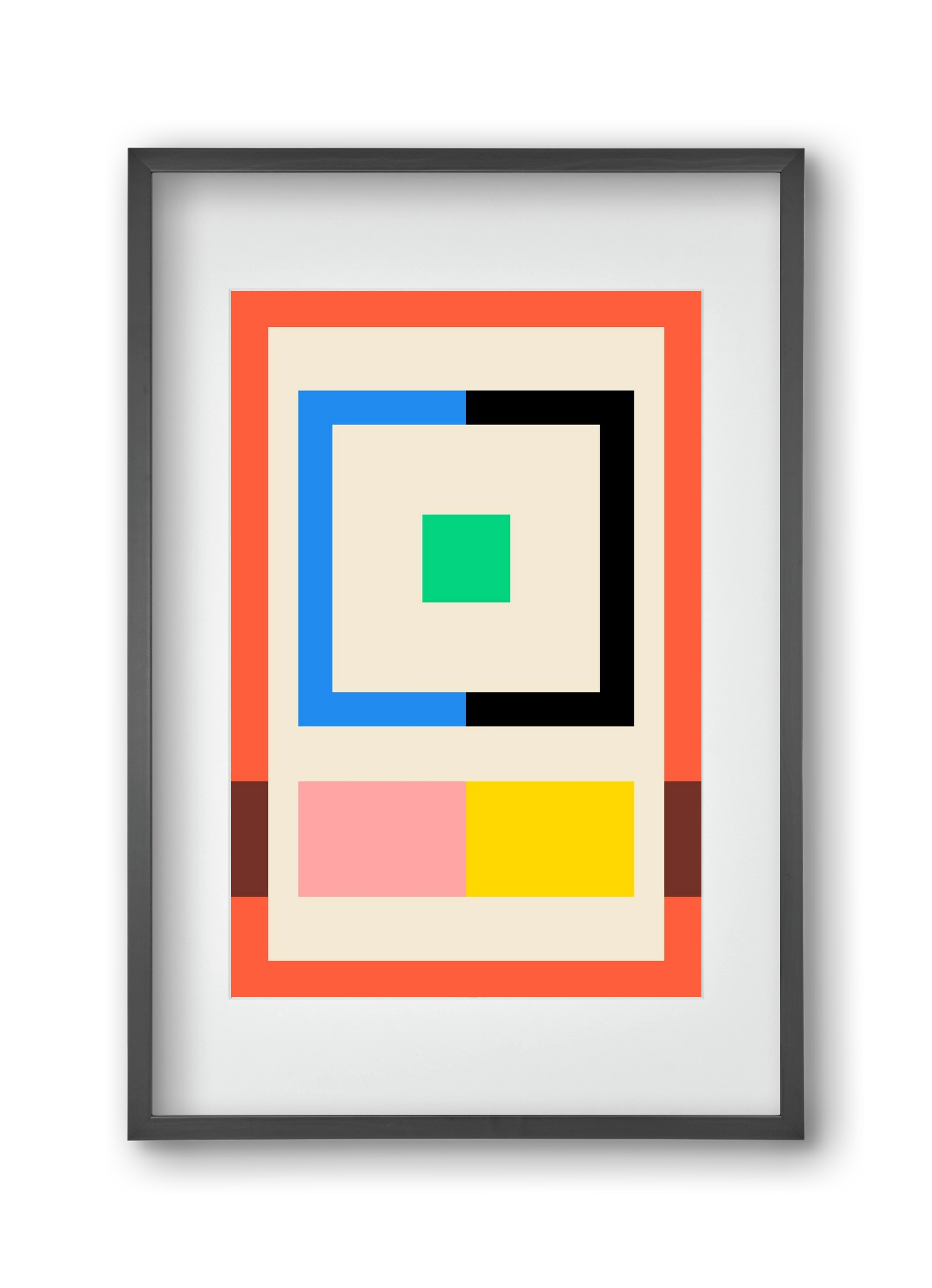 Halves, 30x45 cm (20x30 cm), Fekete keret, paszpartuval