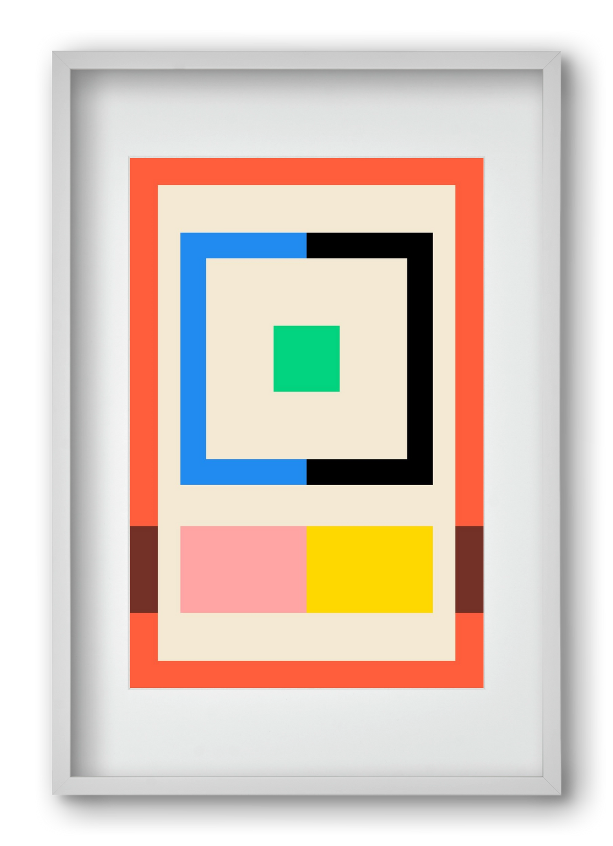 Halves, 40x60 cm (30x45 cm), Fehér keret, paszpartuval