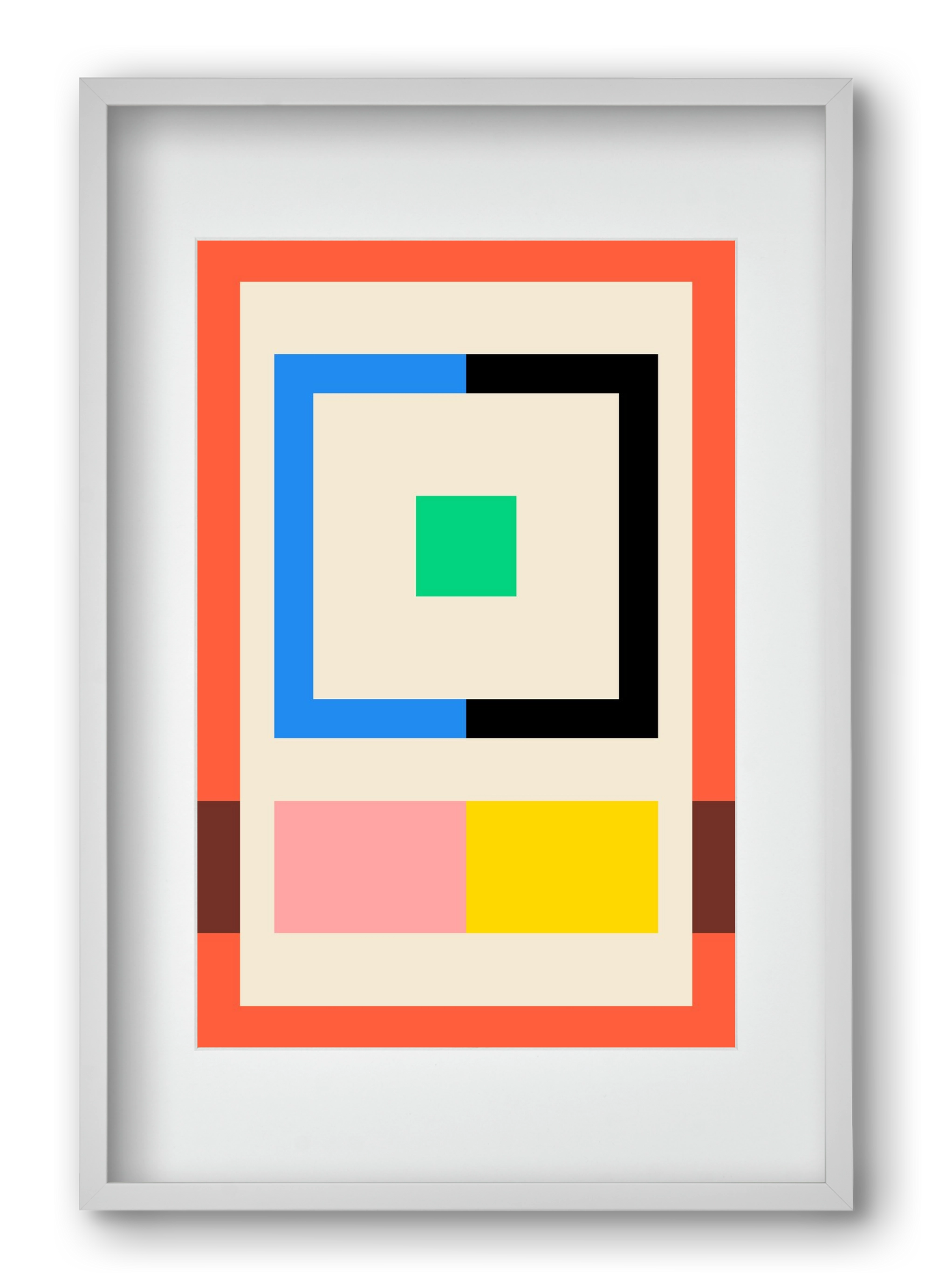 Halves, 40x60 cm (30x45 cm), Fehér keret, paszpartuval