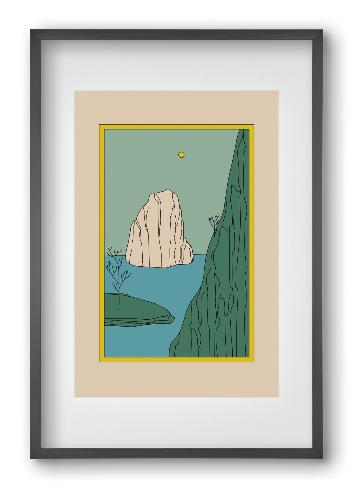 HERE, 40x60 cm (30x45 cm), Fekete keret, paszpartuval