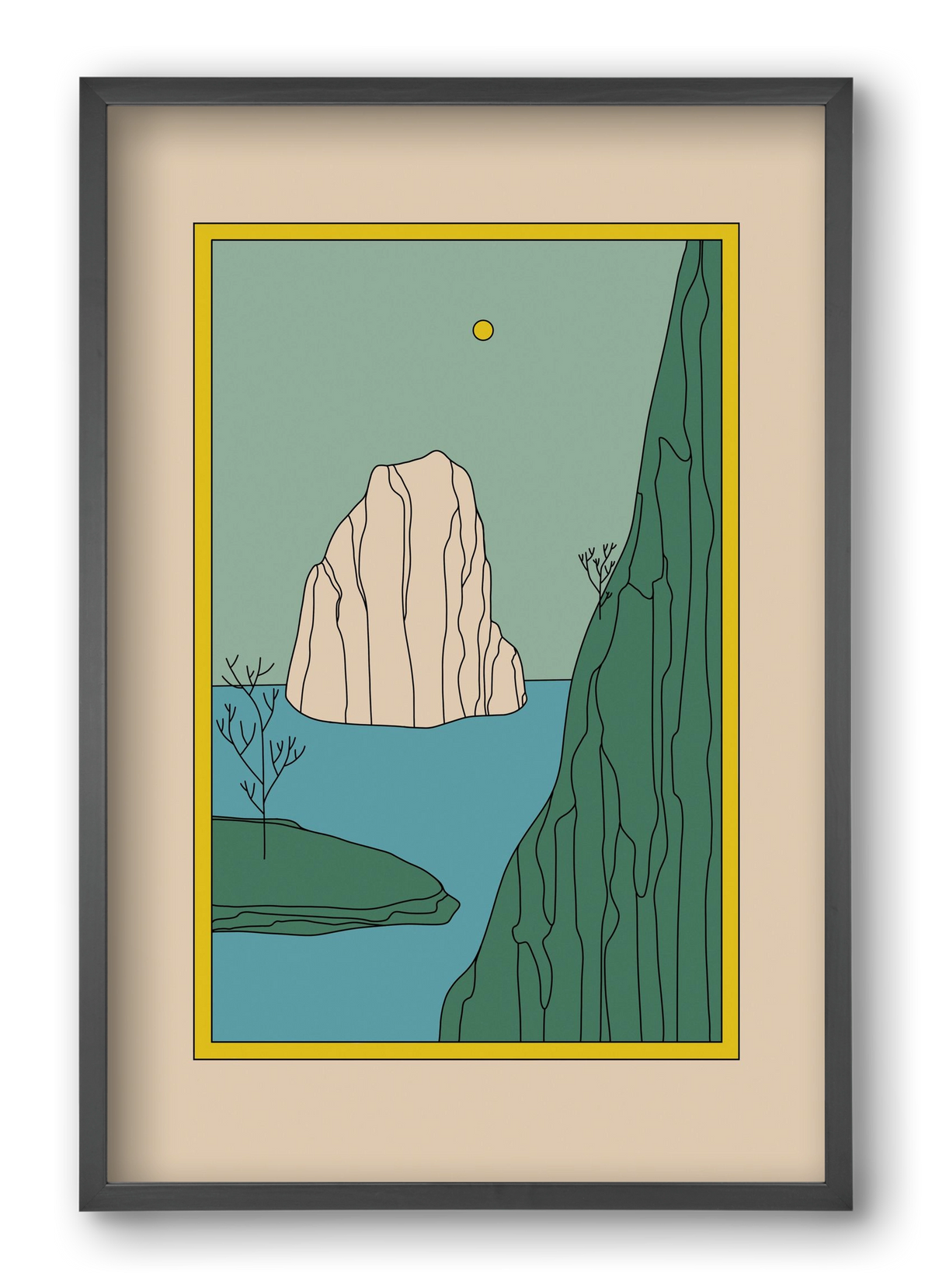 HERE, 40x60 cm (40x60 cm), Fekete keret