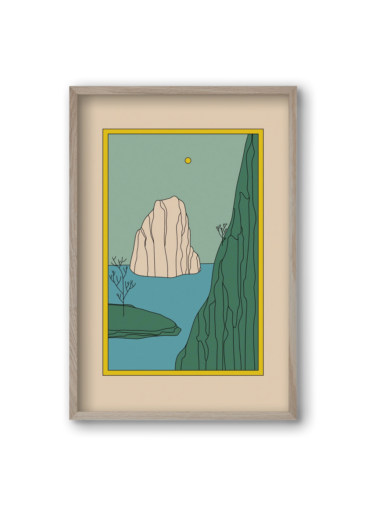 HERE, 20x30 cm (20x30 cm), Tölgy keret