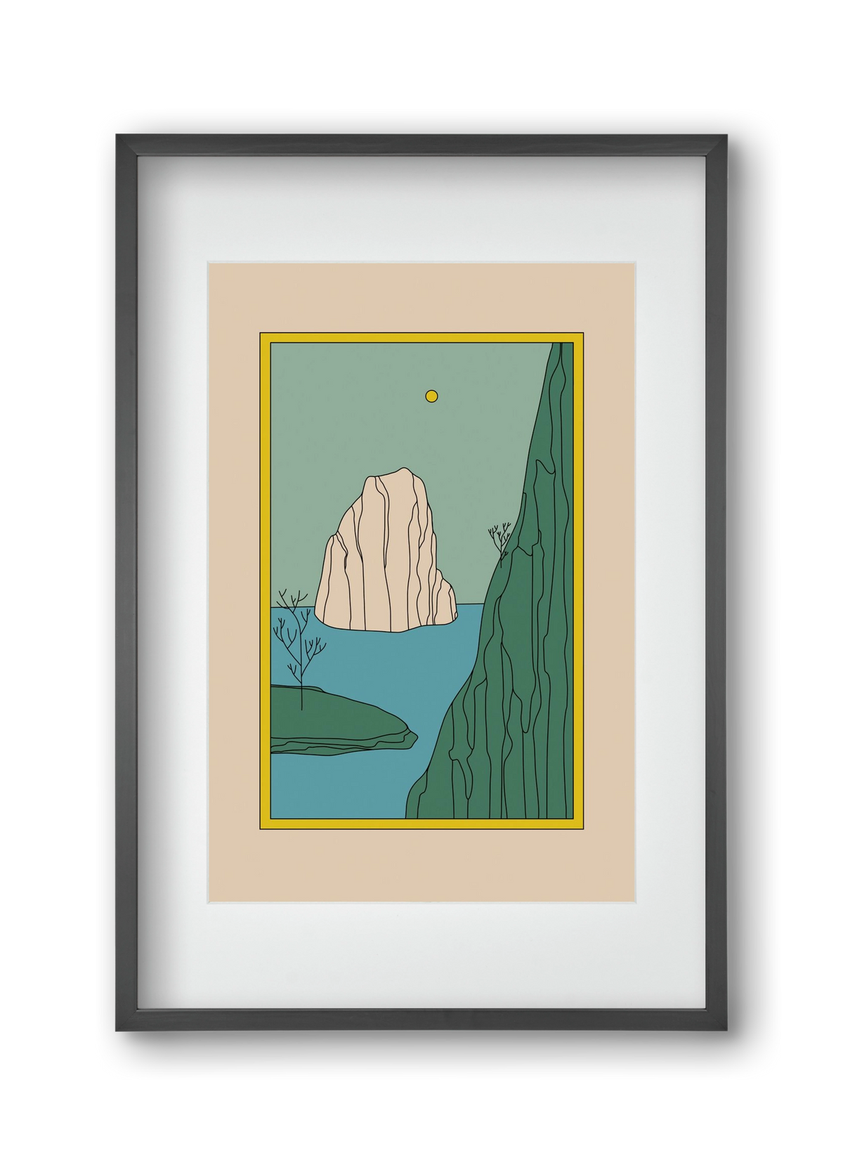 HERE, 30x45 cm (20x30 cm), Fekete keret, paszpartuval