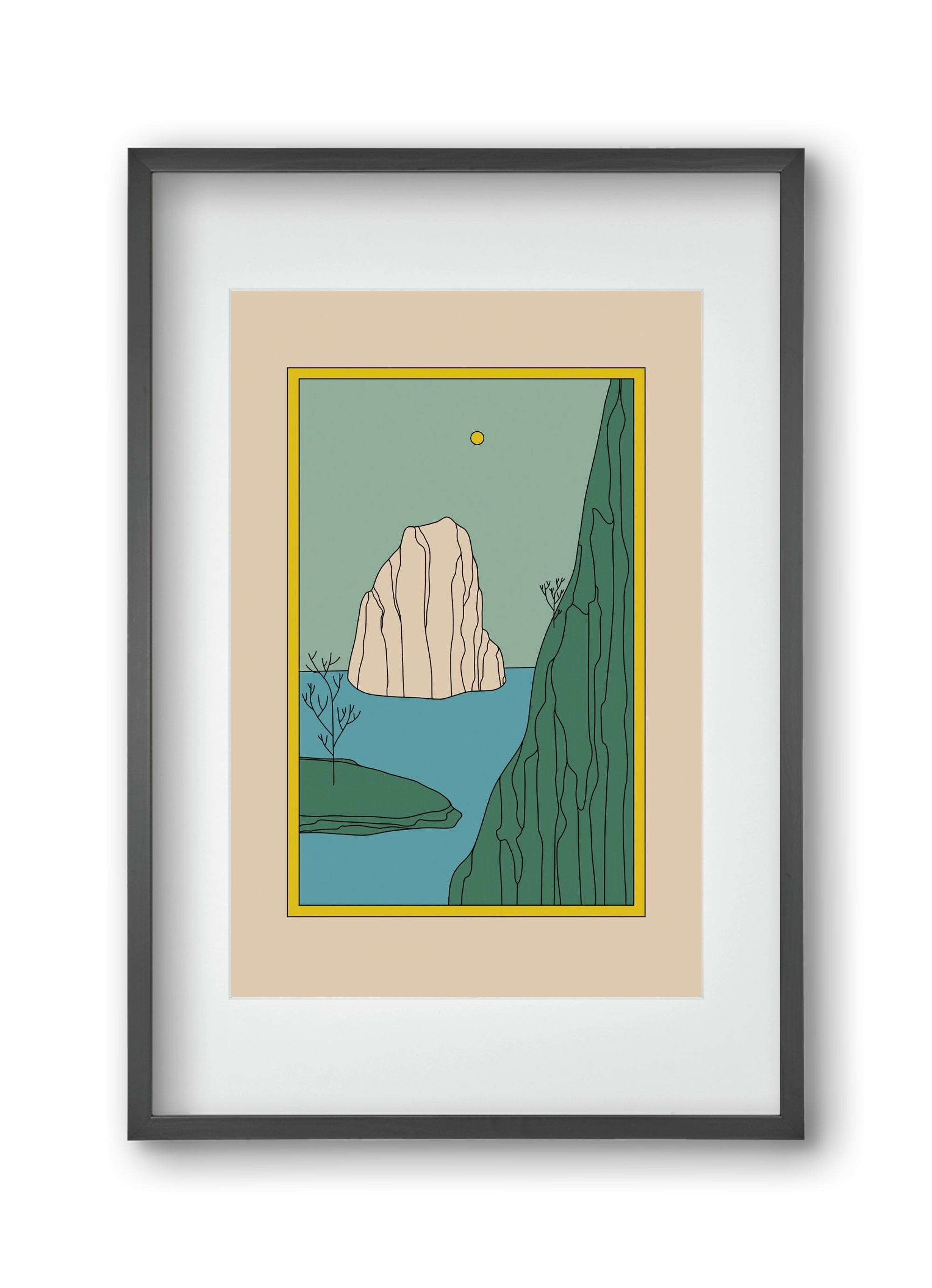 HERE, 30x45 cm (20x30 cm), Fekete keret, paszpartuval