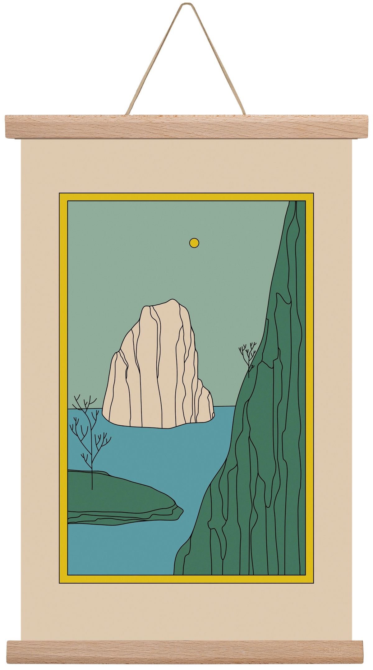 HERE, 30x45 cm (30x45 cm), Tölgy akasztó